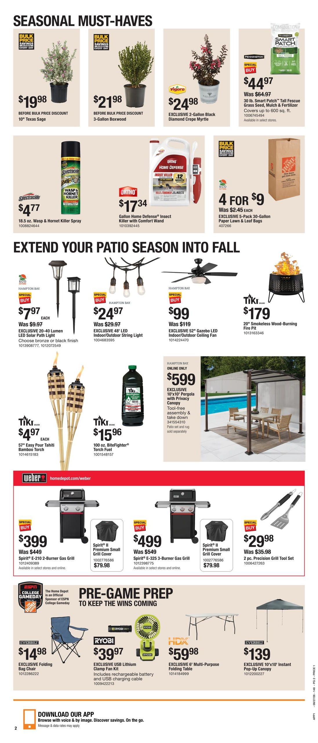 Home Depot (AR, MO, OK) Labor Day Savings Weekly Ad August 27 - September 9, 2026