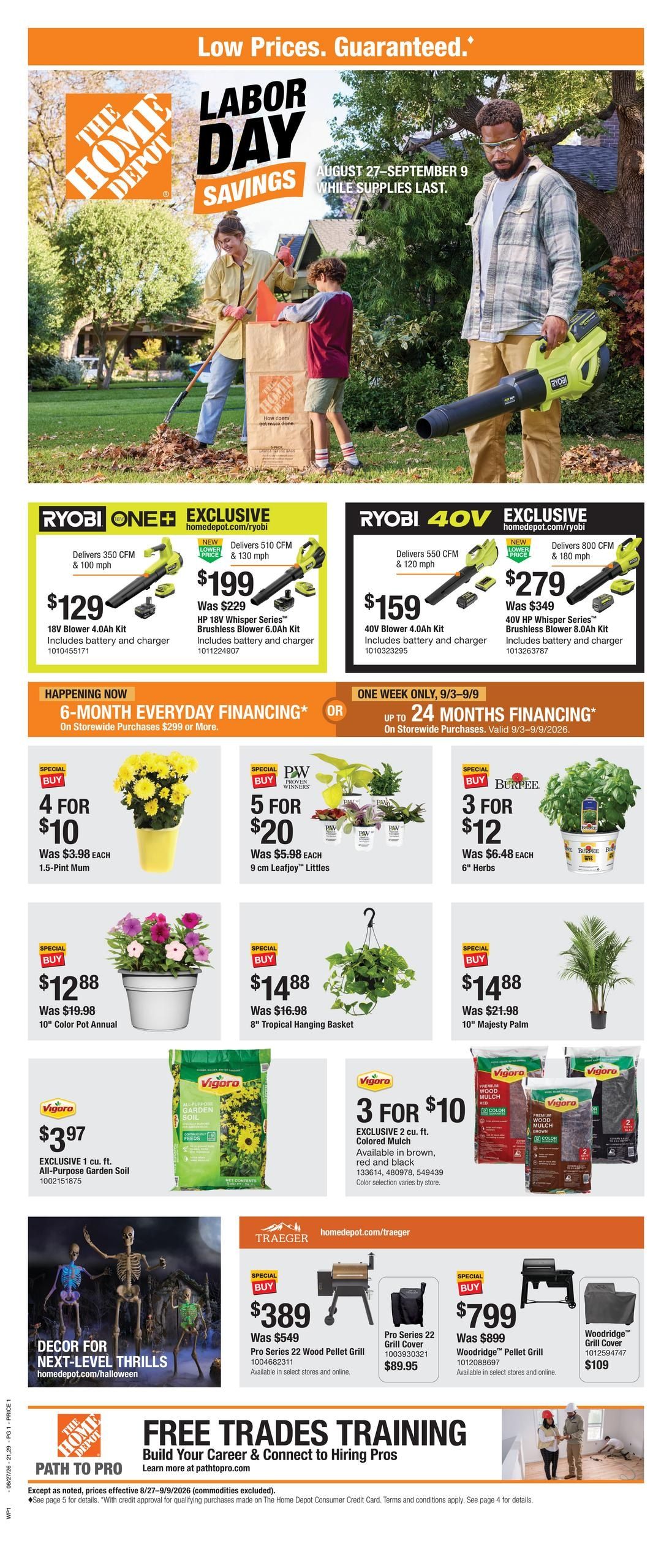 Home Depot (Antelope Area, CA) Labor Day Savings Weekly Ad August 27 - September 9, 2026
