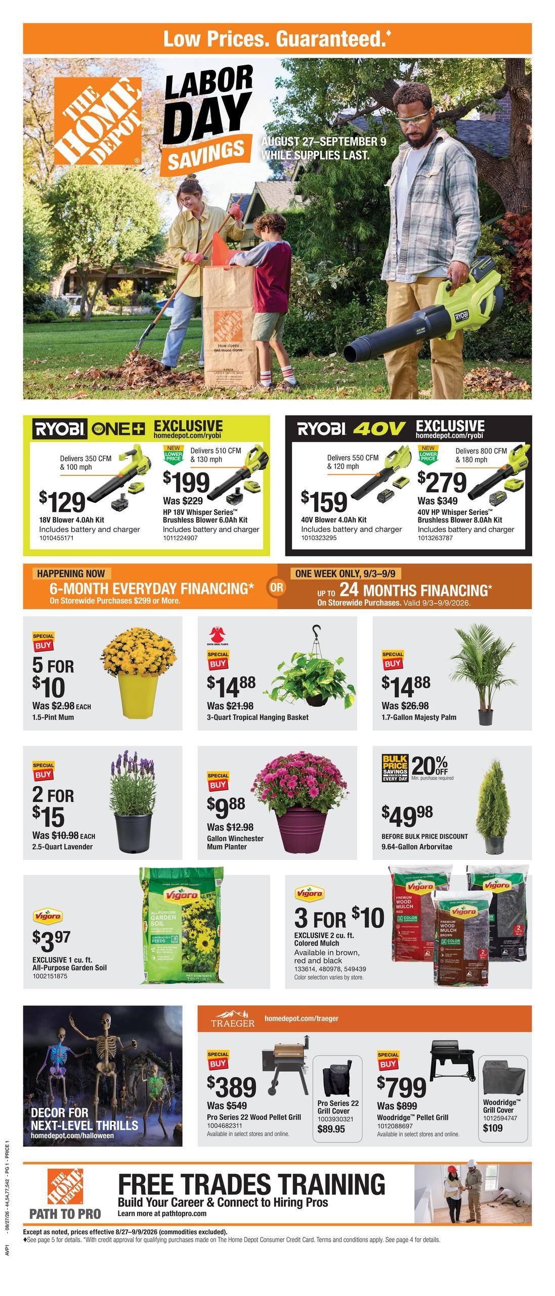 Home Depot (Bellevue Area, WA) Labor Day Savings Weekly Ad August 27 - September 9, 2026