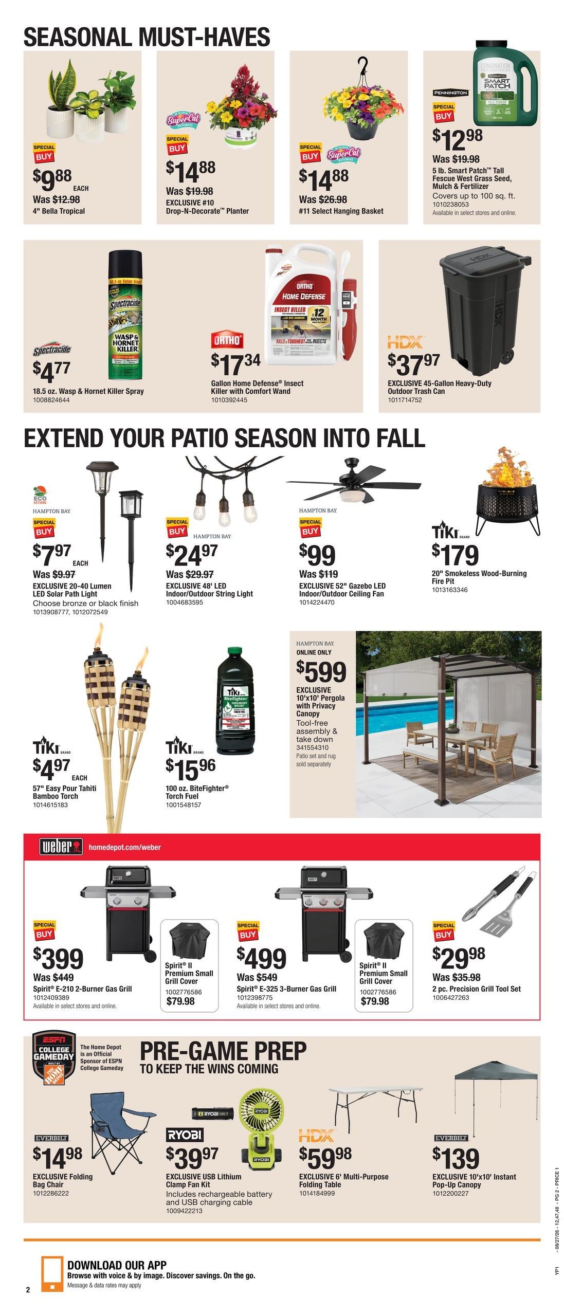 Home Depot (Carlsbad–Santee Area, CA) Labor Day Savings Weekly Ad August 27 - September 9, 2026