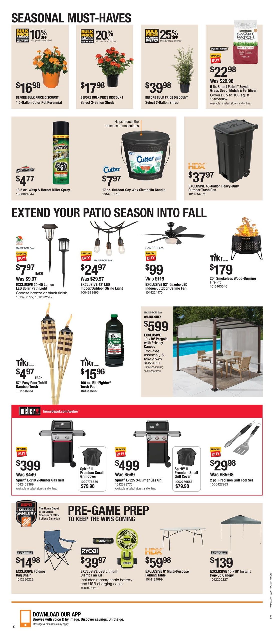 Home Depot (Cape Coral-Fort Myers Area, FL) Labor Day Savings Weekly Ad August 27 - September 9, 2026