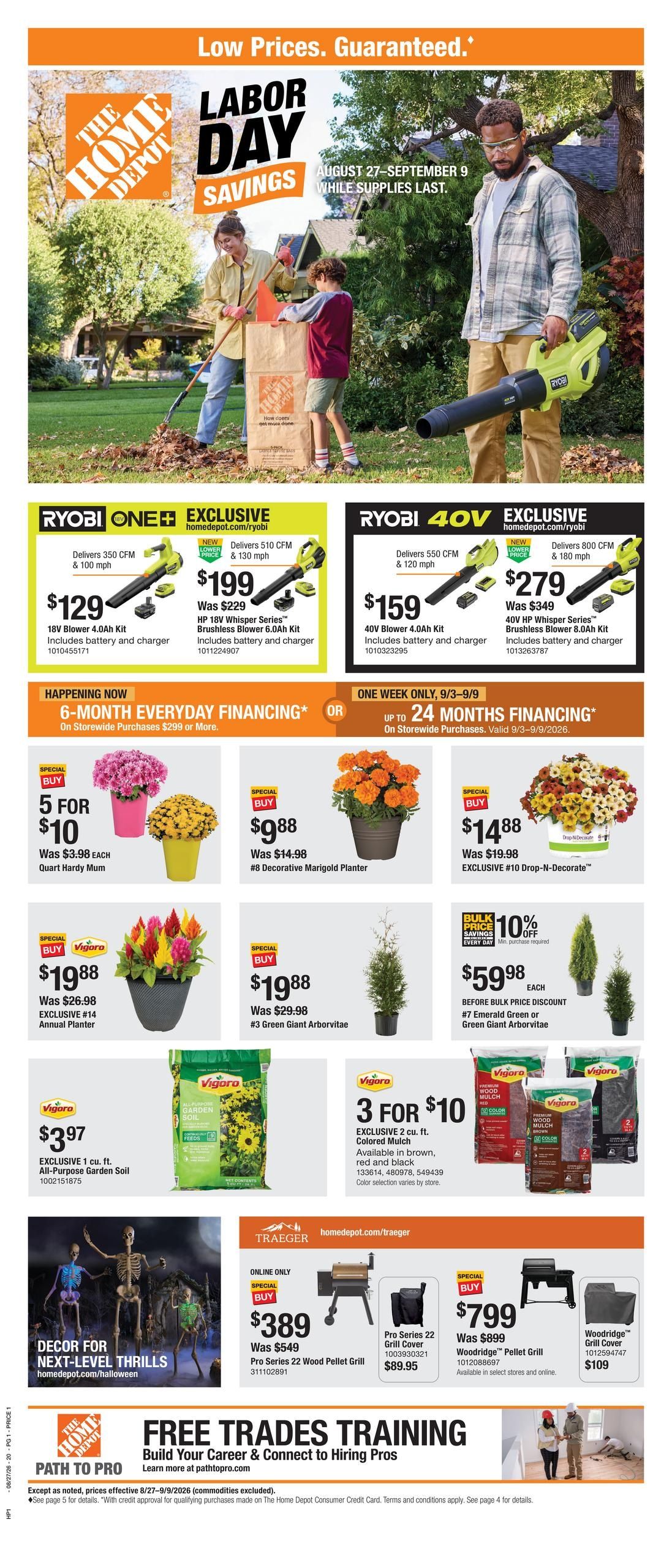 Home Depot (NY) Labor Day Savings Weekly Ad August 27 - September 9, 2026