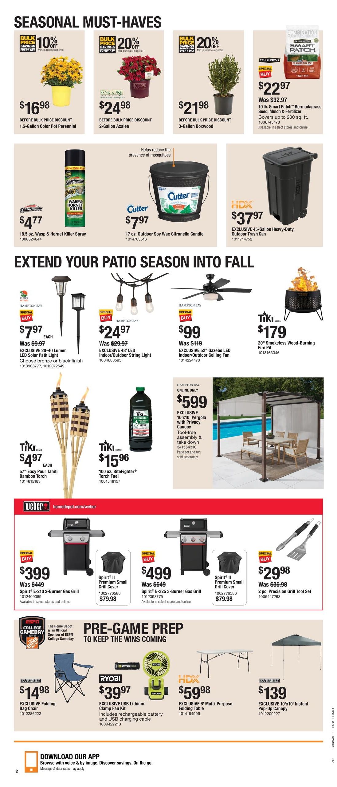 Home Depot (AL, GA) Labor Day Savings Weekly Ad August 27 - September 9, 2026