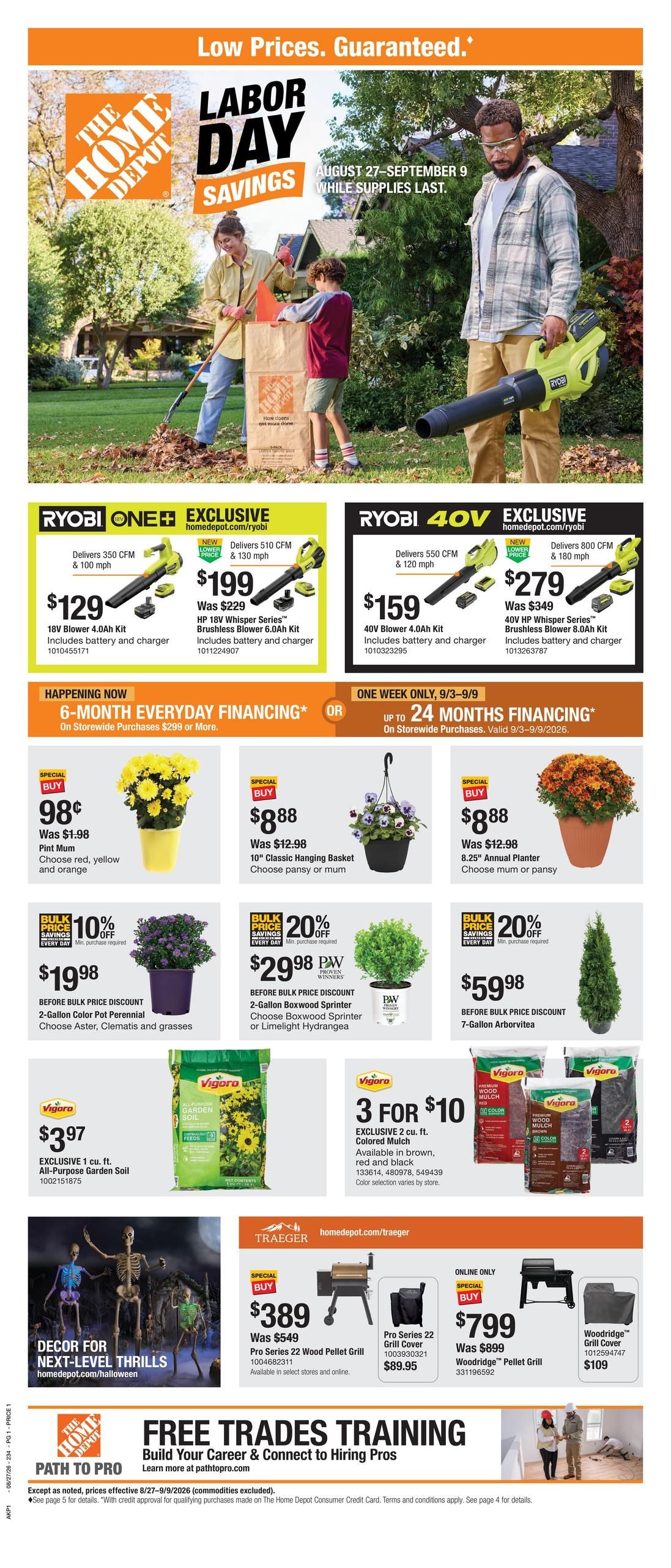 Home Depot (Berwyn Area, IL) Labor Day Savings Weekly Ad August 27 - September 9, 2026
