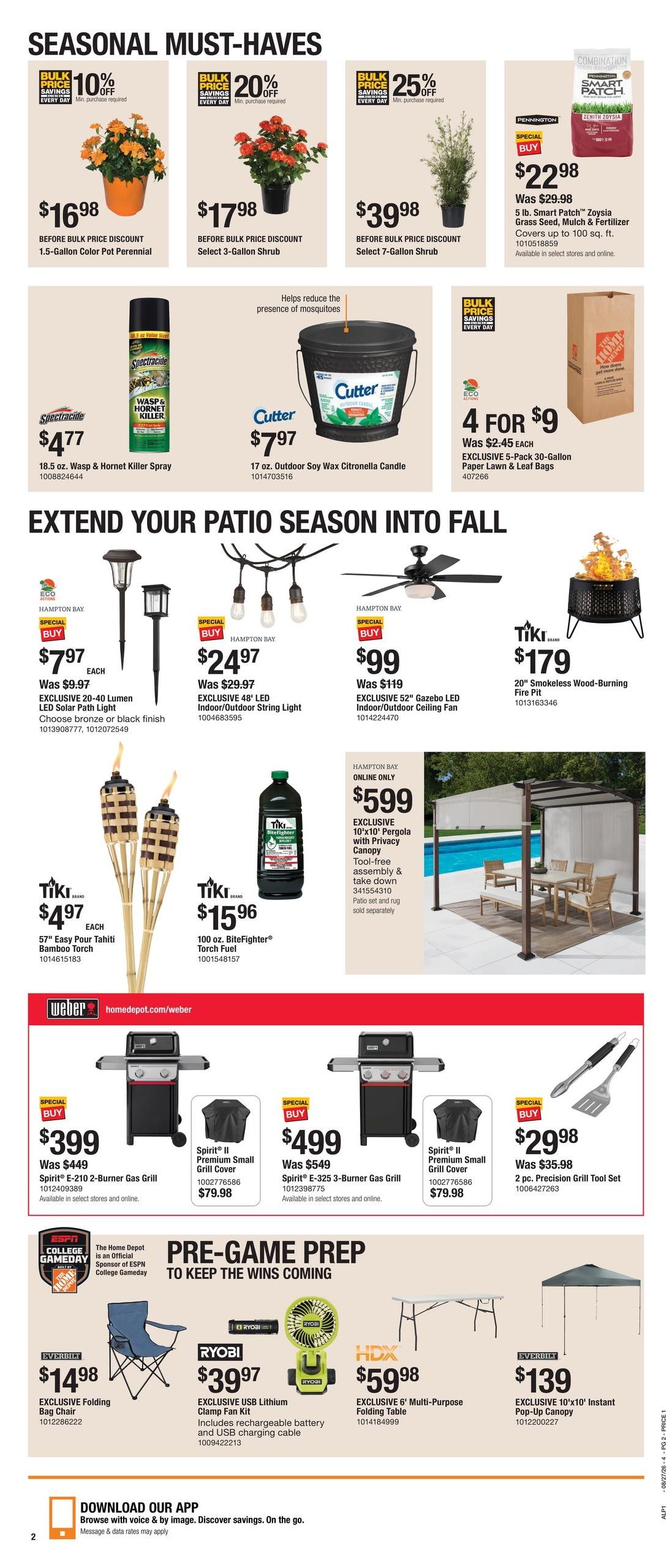 Home Depot (Tampa–Largo Area, FL) Labor Day Savings Weekly Ad August 27 - September 9, 2026