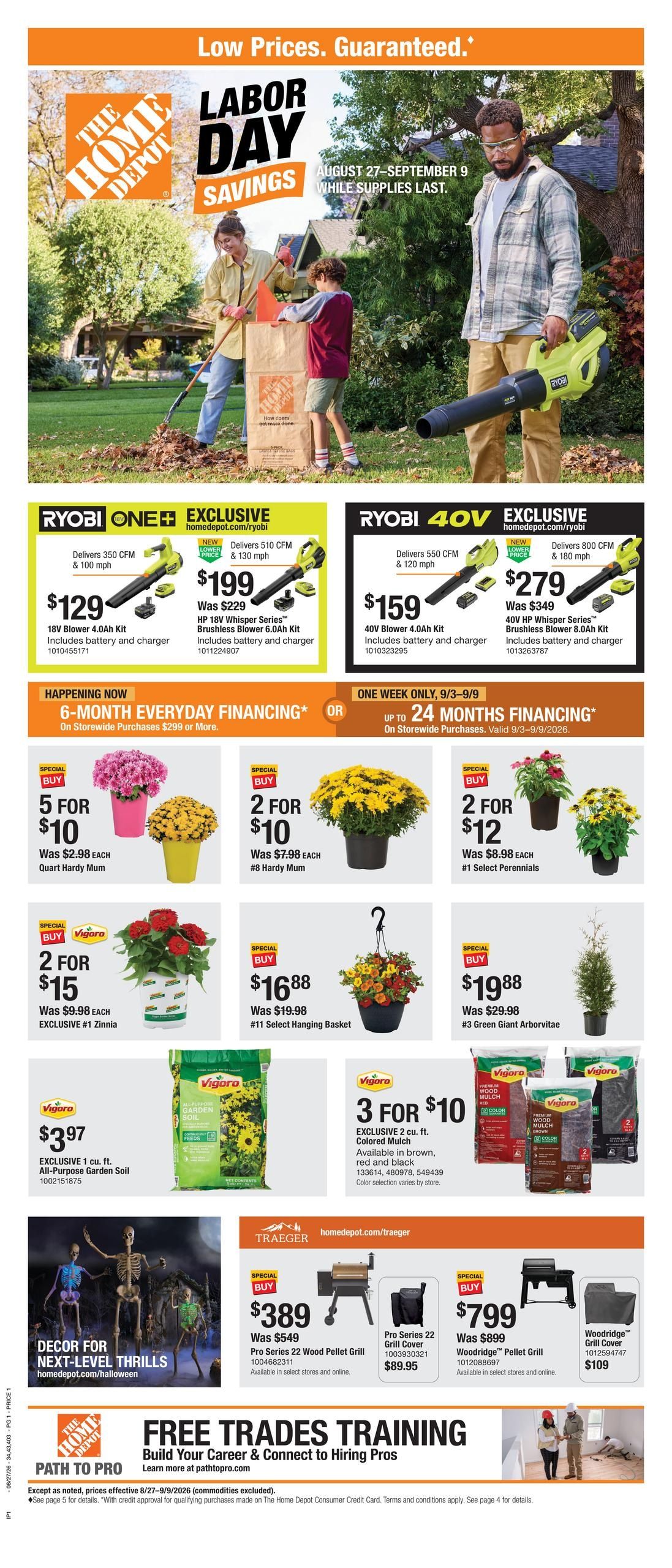 Home Depot (DC, MD, VA, WV) Labor Day Savings Weekly Ad August 27 - September 9, 2026
