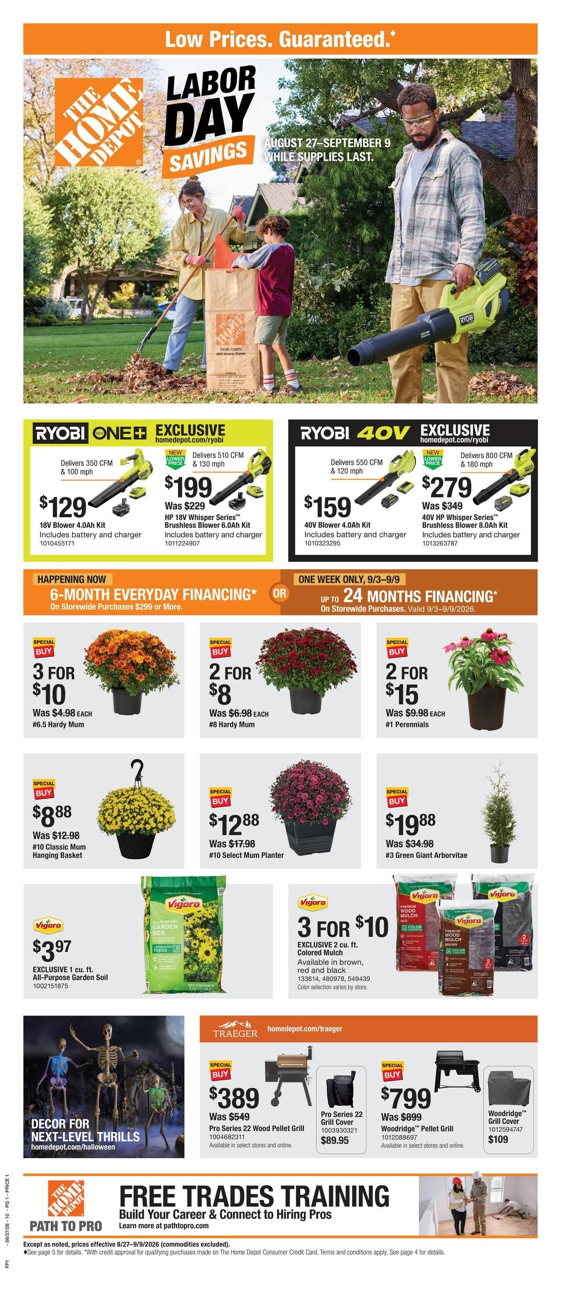 Home Depot (Easton–Woodbridge Area, CT–MA) Labor Day Savings Weekly Ad August 27 - September 9, 2026