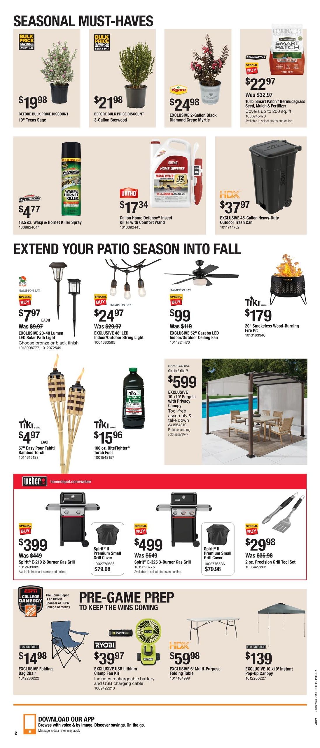 Home Depot (Glenwood Area, AR) Labor Day Savings Weekly Ad August 27 - September 9, 2026