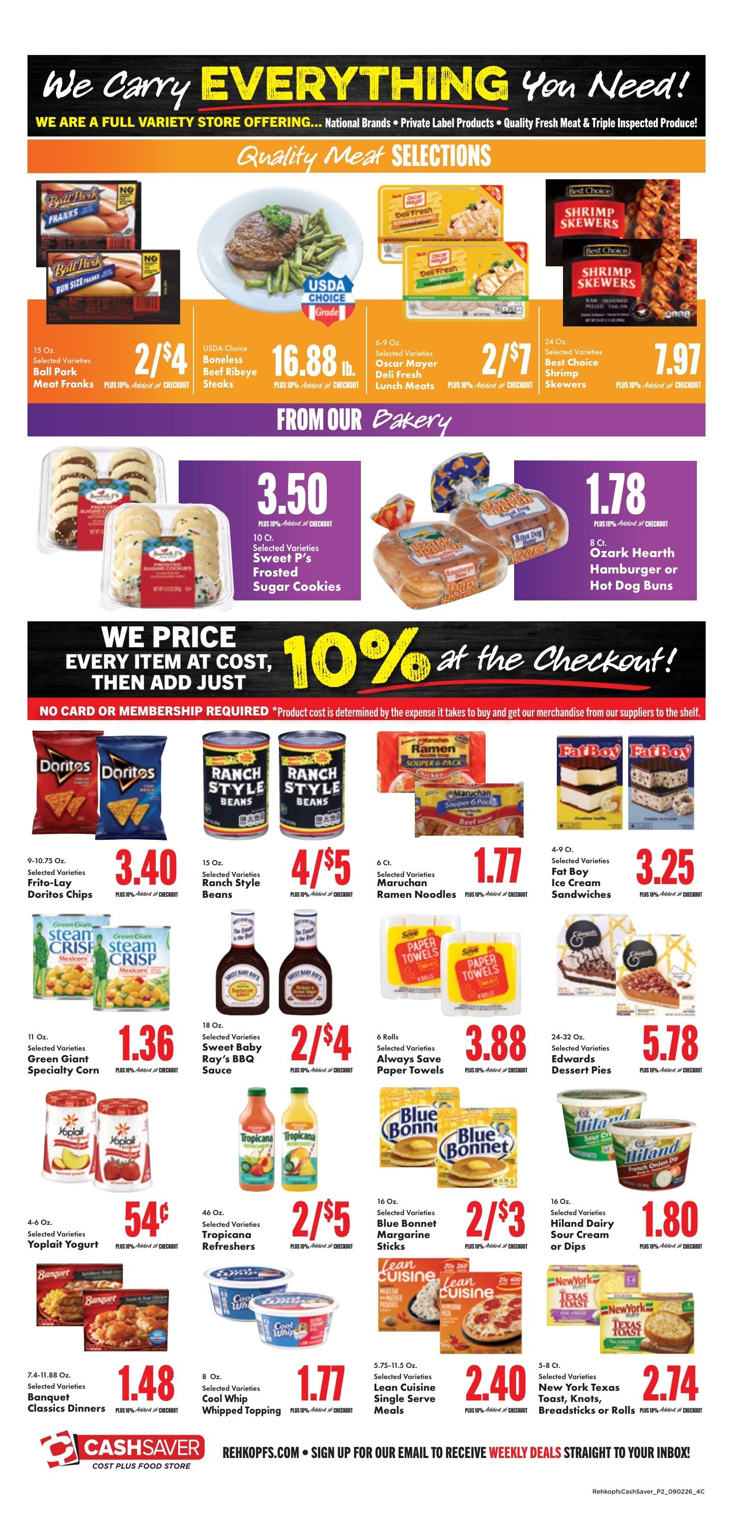 Rehkopf's Family Foods Weekly Ad September 2 - 8, 2026