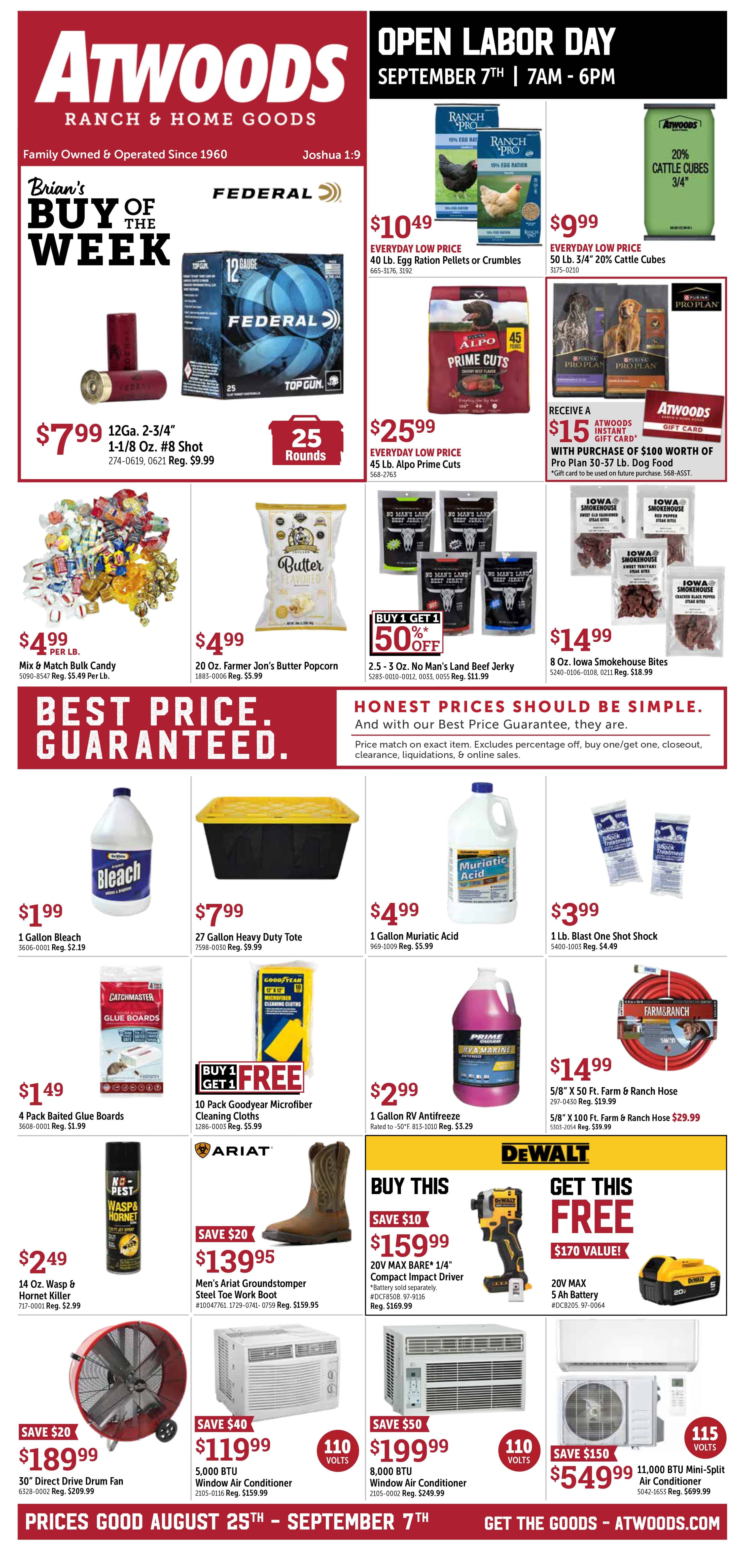 Atwoods Weekly Ad August 25 - September 7, 2026