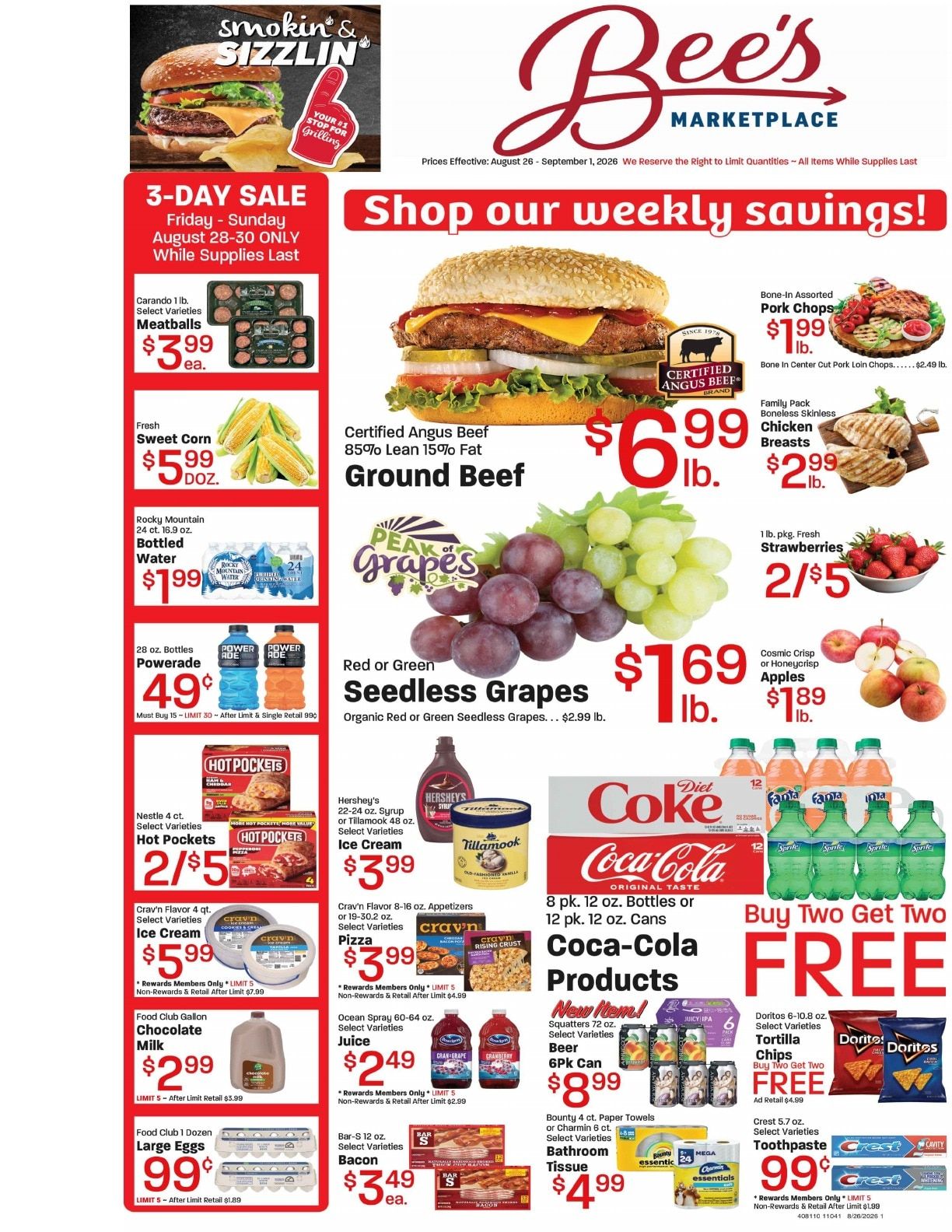Bee's Marketplace Weekly Ad August 26 - September 1, 2026