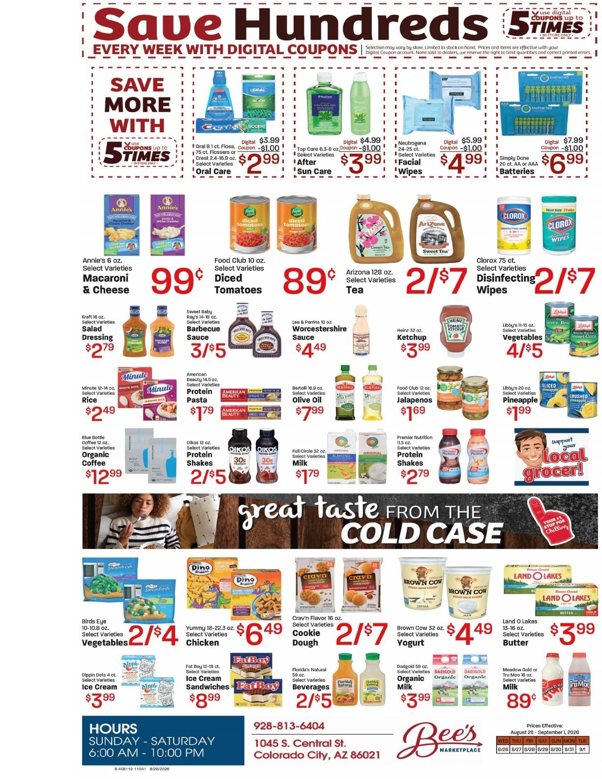 Bee's Marketplace Weekly Ad August 26 - September 1, 2026