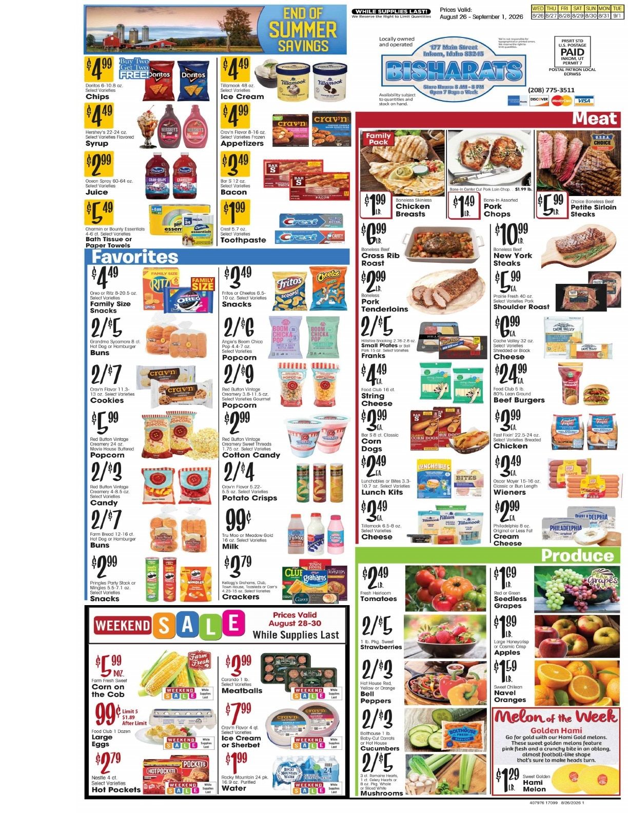 Bisharat's Market Weekly Ad August 26 - September 1, 2026
