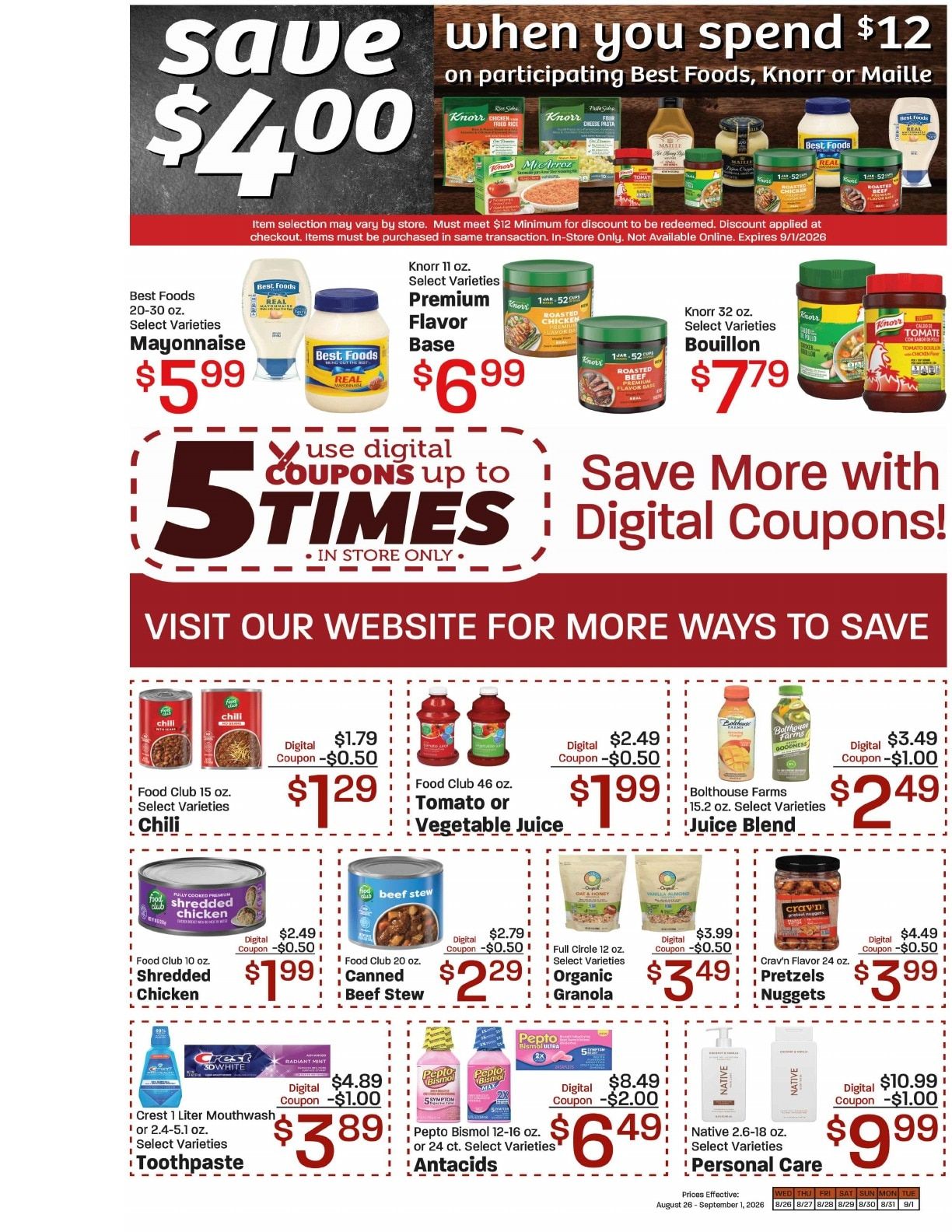 Lamb's Market Weekly Ad August 26 - September 1, 2026