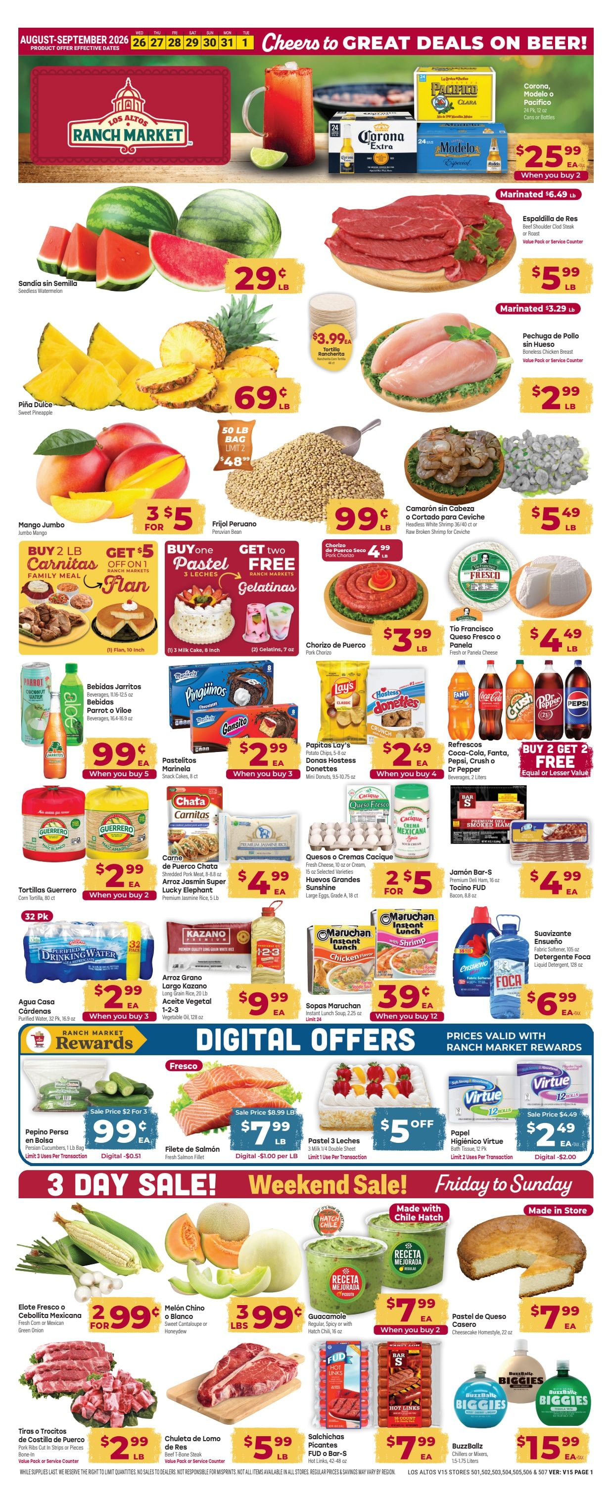 Los Altos Ranch Market Weekly Ad August 25 - September 1, 2026