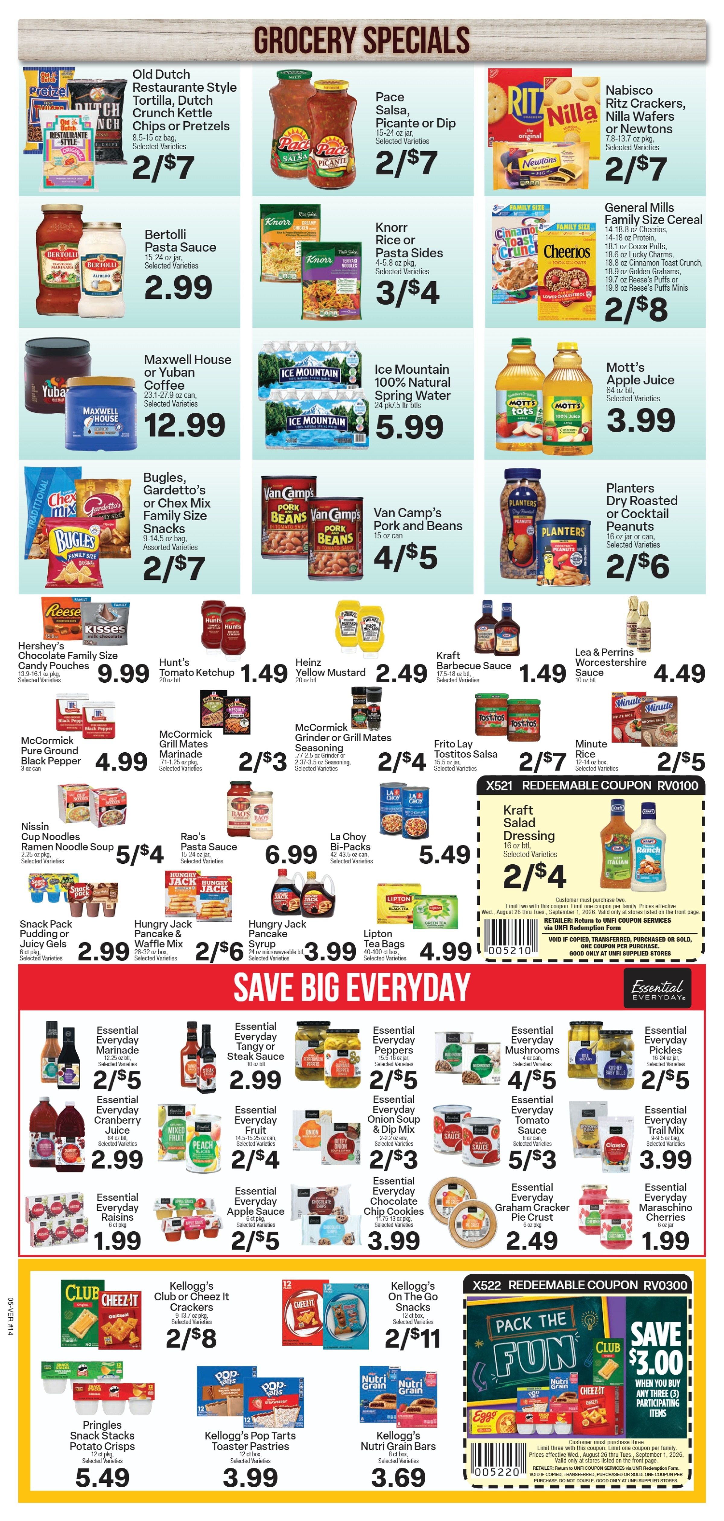 Chamberlain Food Center Weekly Ad August 26 - September 1, 2026