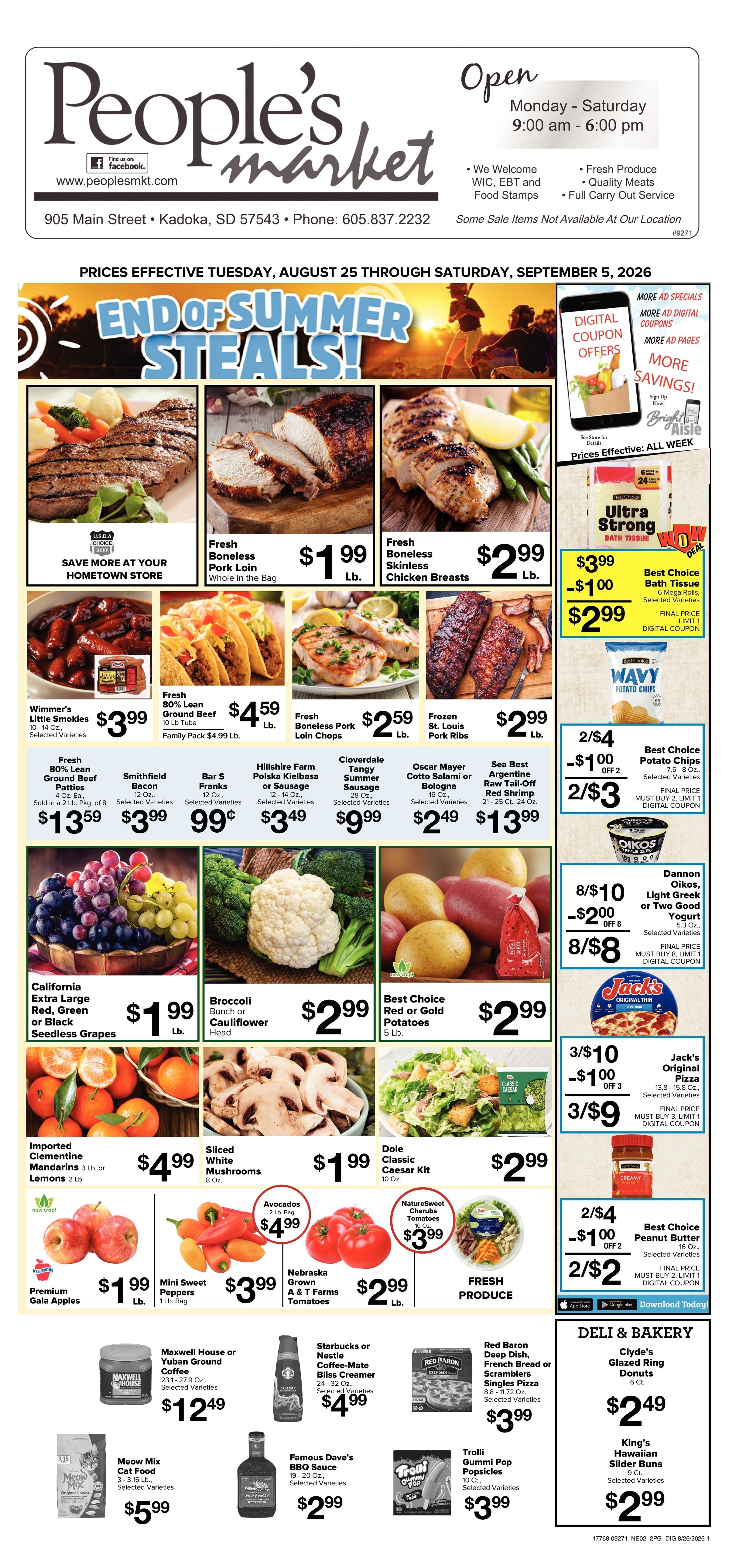 People's Market End of Summer Steals! Weekly Ad August 25 - September 5, 2026