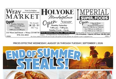 Imperial Superfoods End of Summer Steals! Weekly Ad August 26 - September 1, 2026