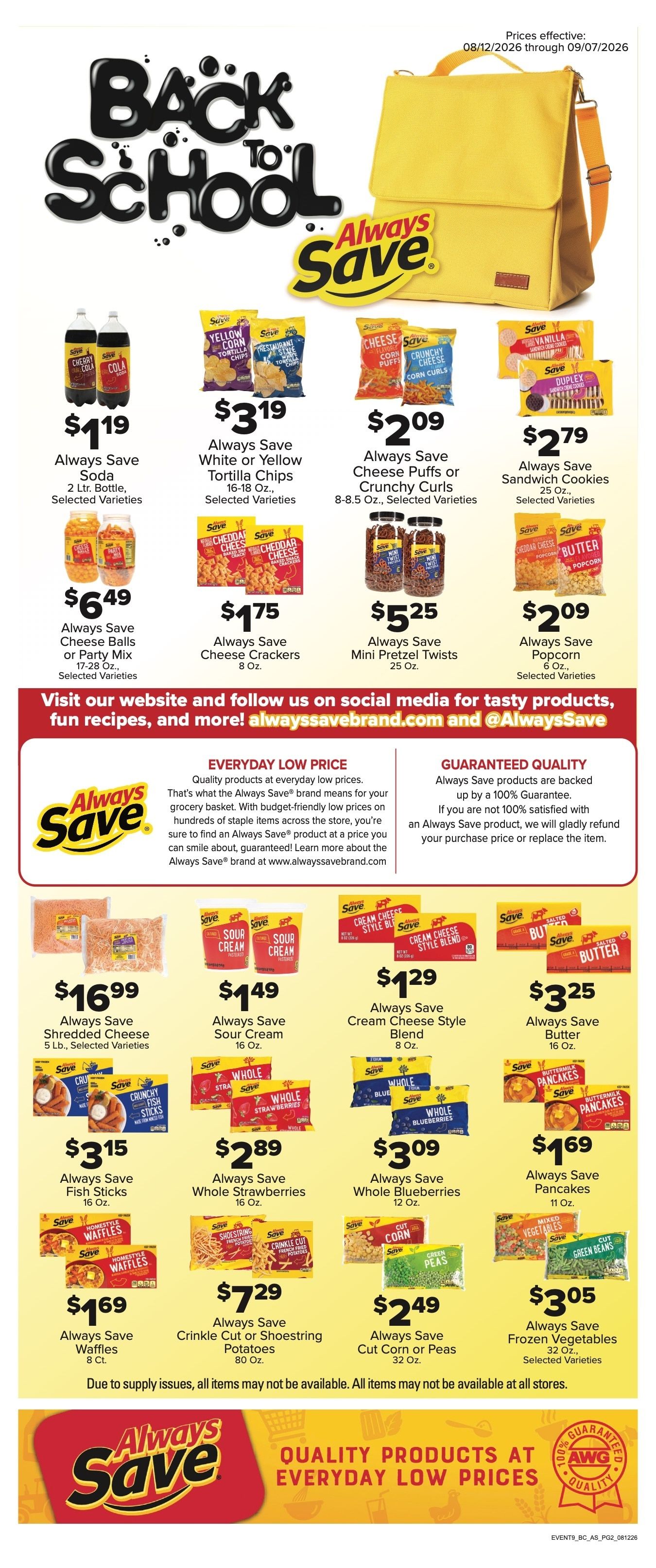 People's Grocery End of Summer Steals! Weekly Ad August 26 - September 1, 2026