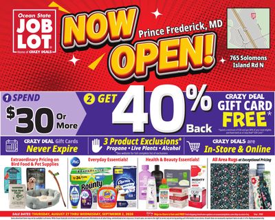 Ocean State Job Lot Weekly Ad August 27 - September 2, 2026