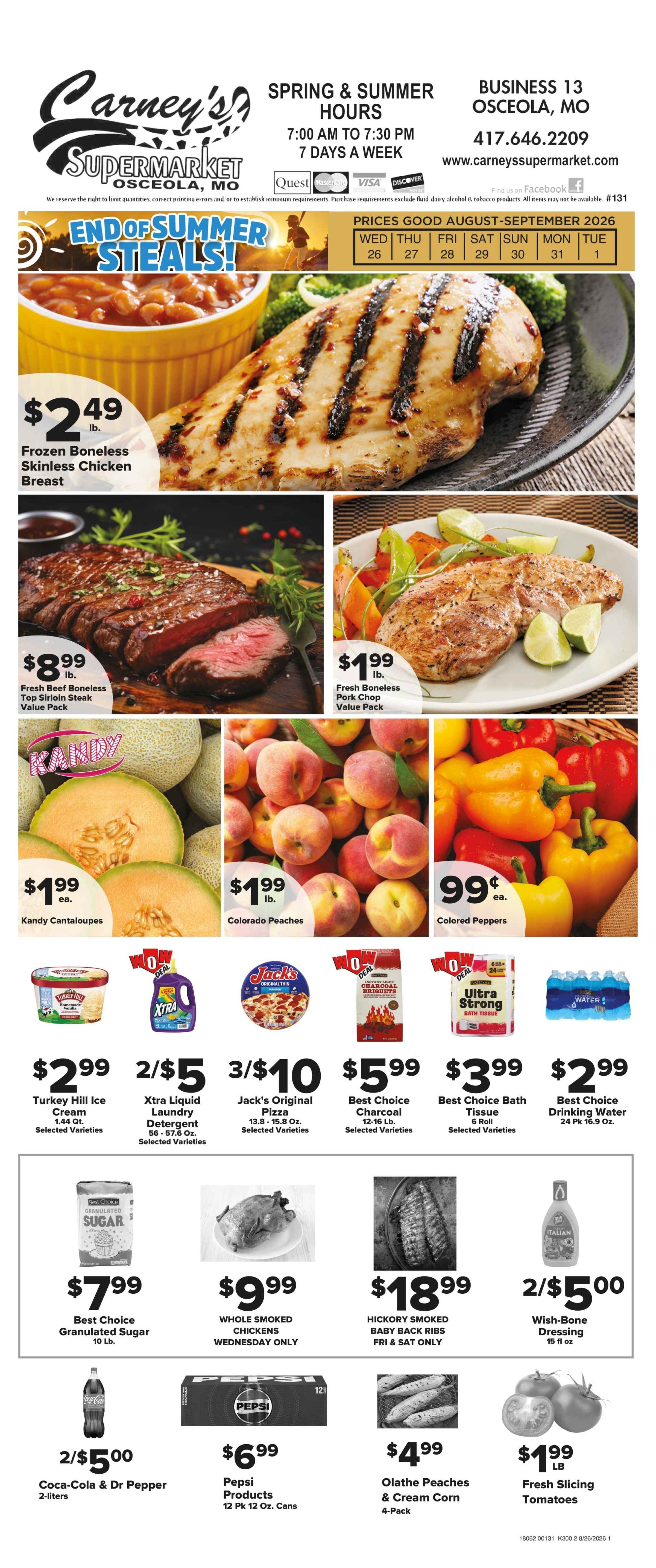 Carney's Supermarket Weekly Ad August 26 - September 1, 2026