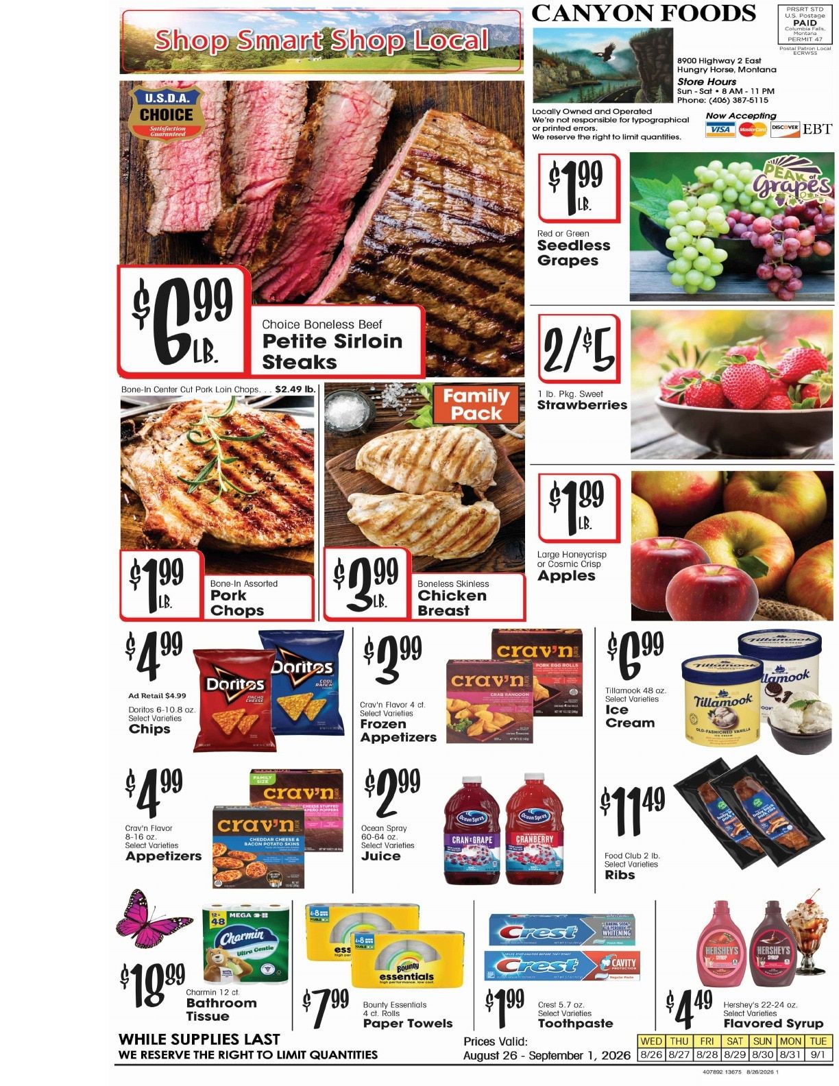 Canyon Foods Weekly Ad August 26 - September 1, 2026