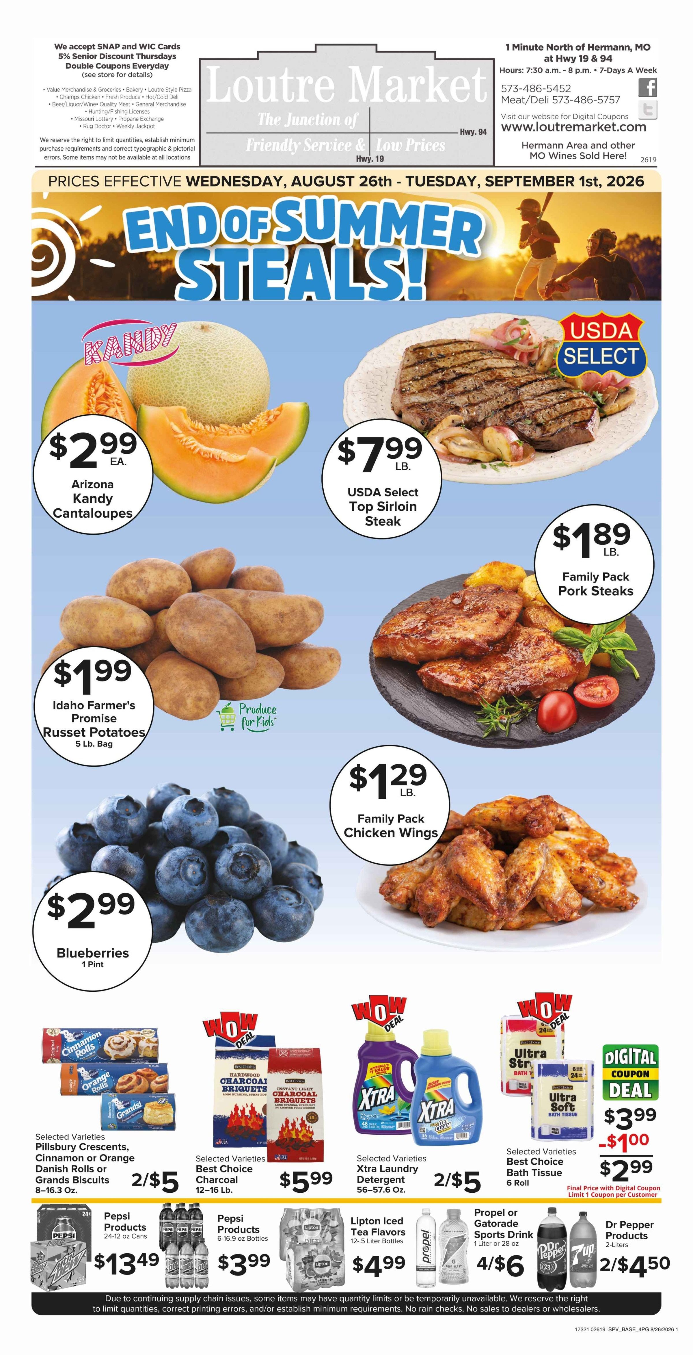 Loutre Market Weekly Ad August 26 - September 1, 2026