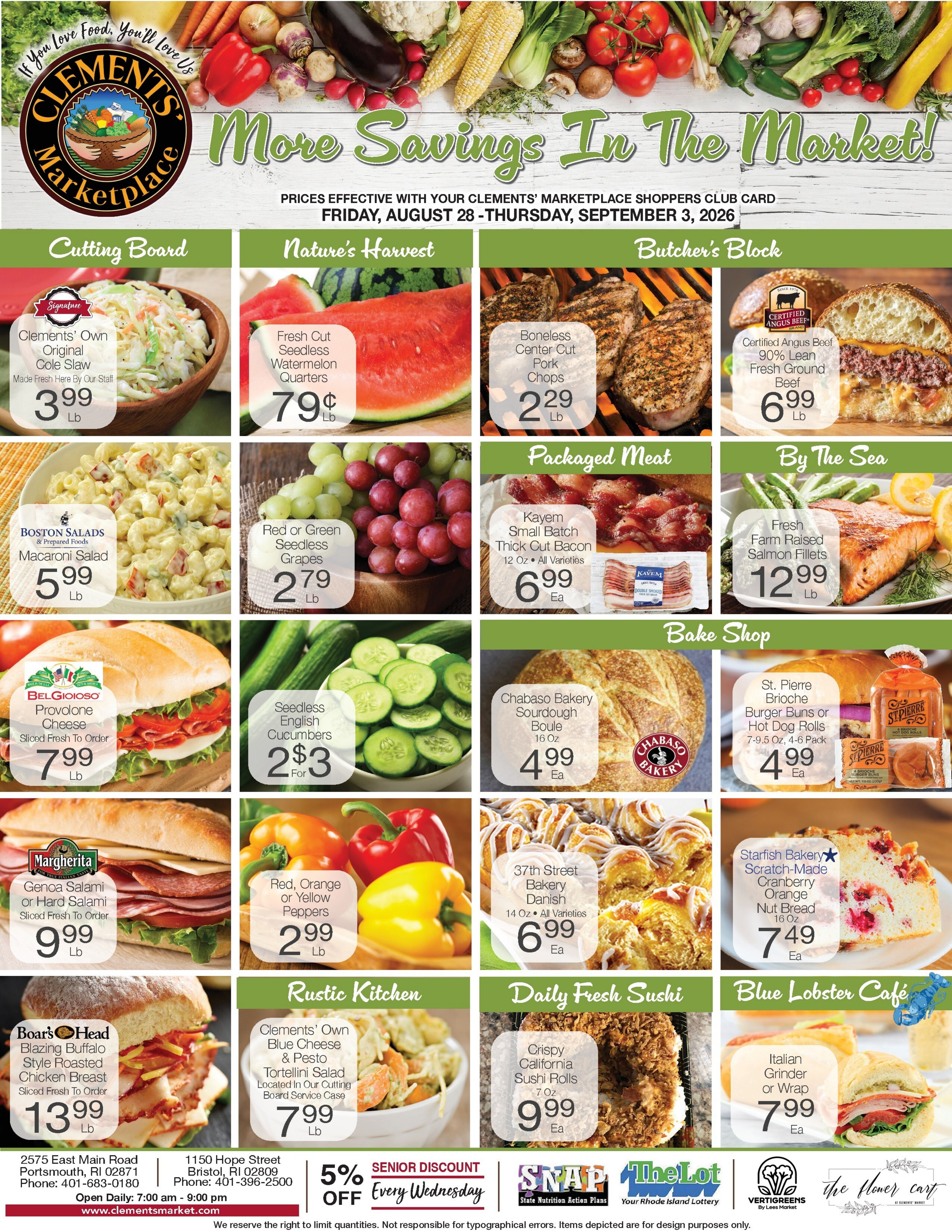 Clements' Marketplace (Rhode Island) Weekly Ad August 28 - September 3, 2026