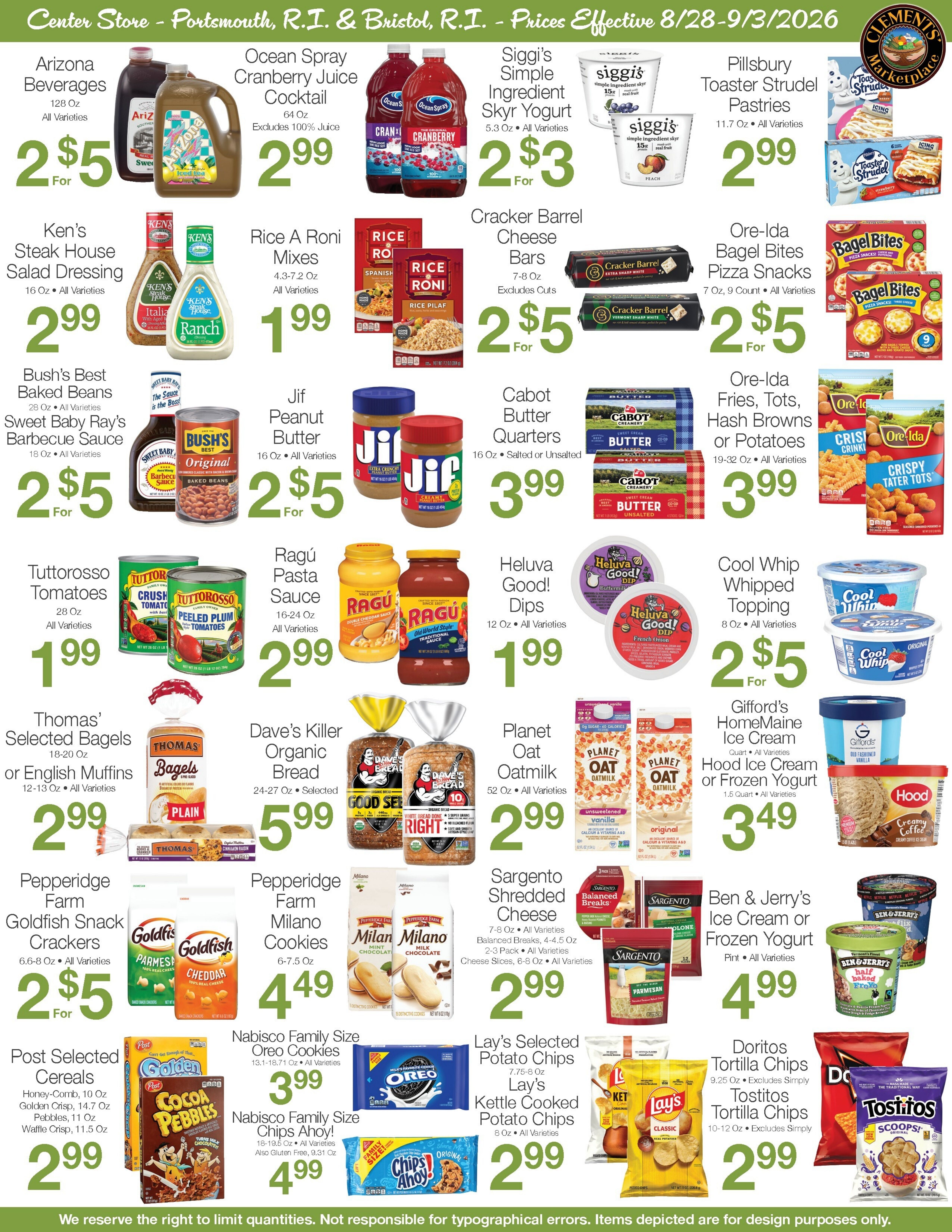 Clements' Marketplace (Rhode Island) Weekly Ad August 28 - September 3, 2026