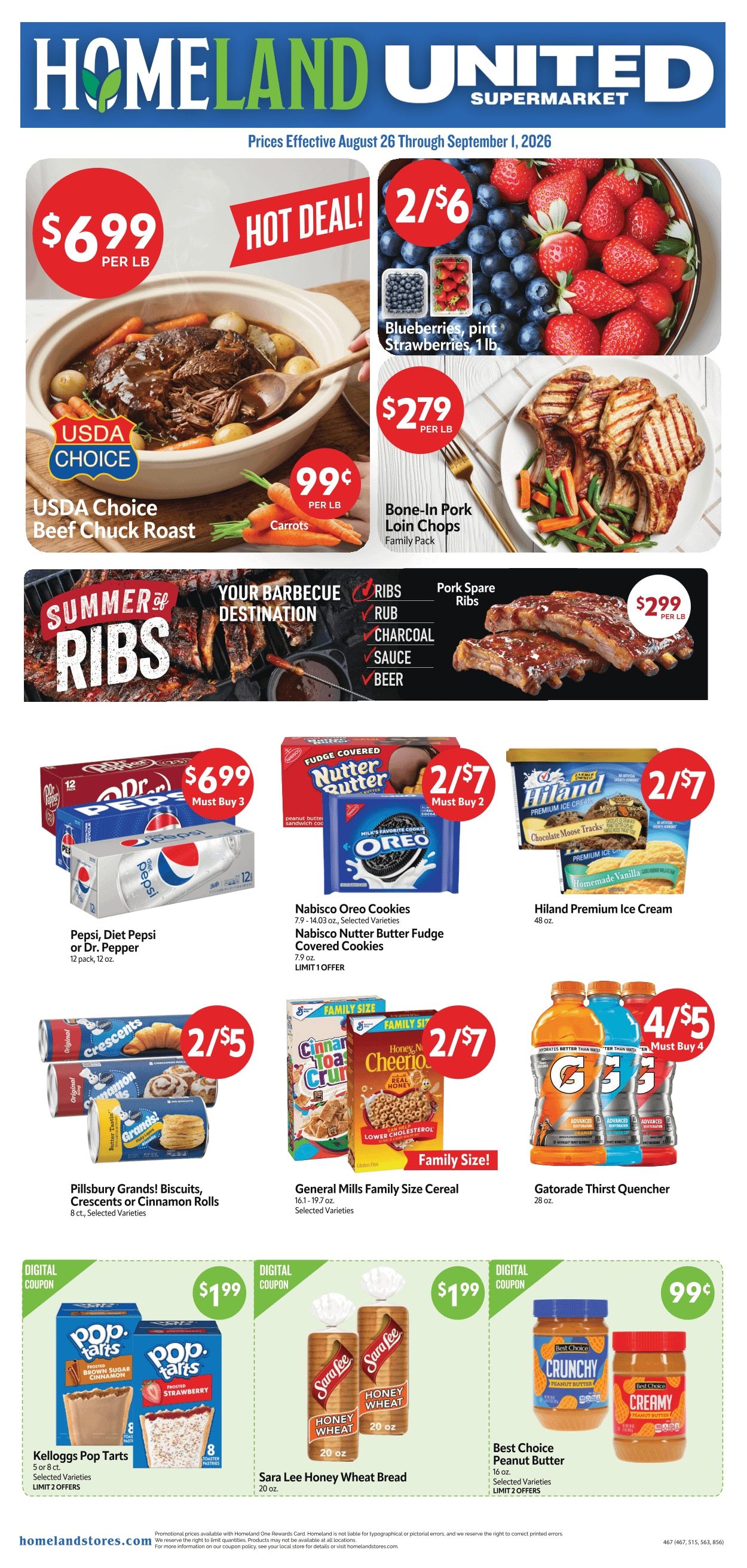 Homeland Stores (Bartlesville and Nowata, OK) Weekly Ad August 26 - September 1, 2026