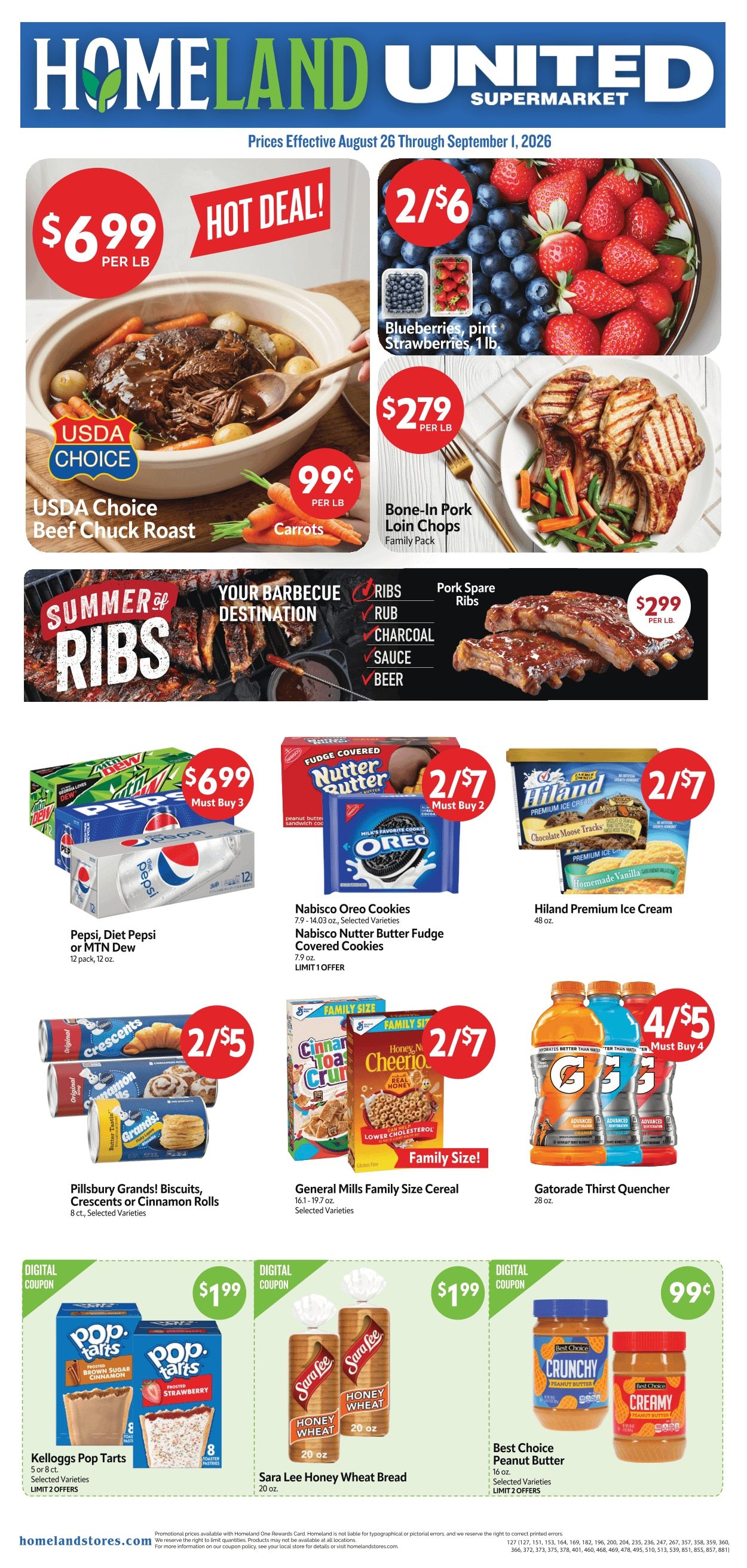 Homeland Stores (Edmond and other locations, OK) Weekly Ad August 26 - September 1, 2026
