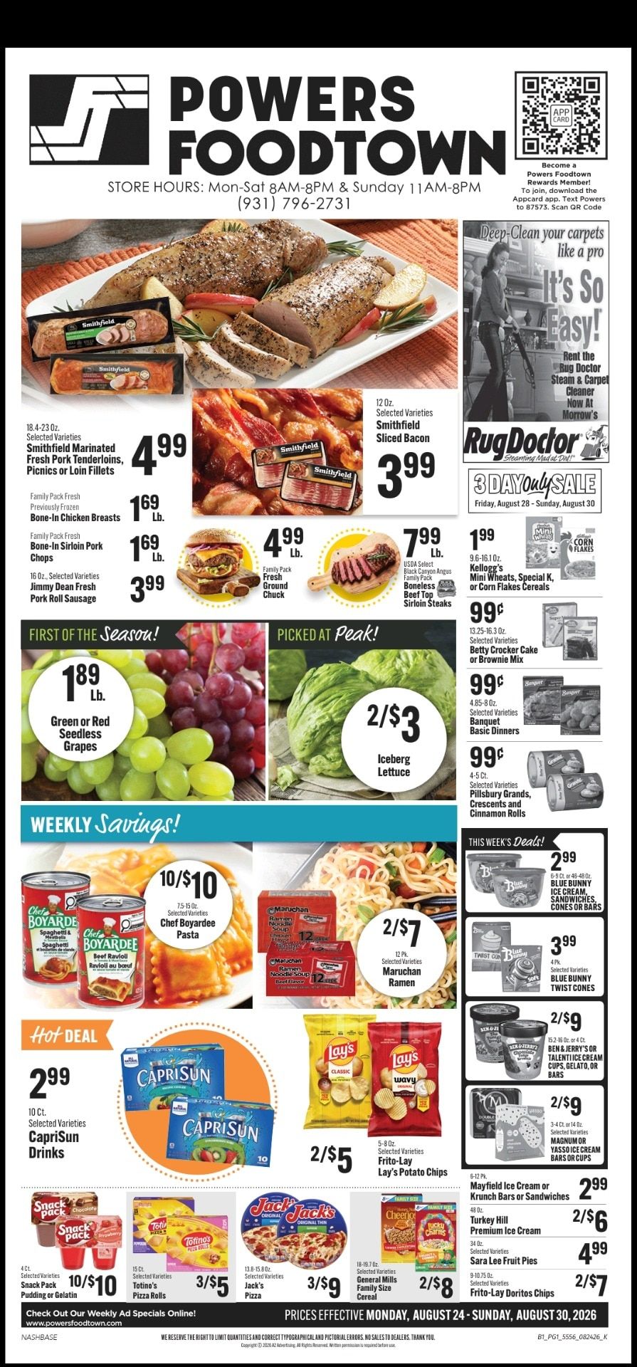 Powers Foodtown Weekly Ad August 24 - 30, 2026
