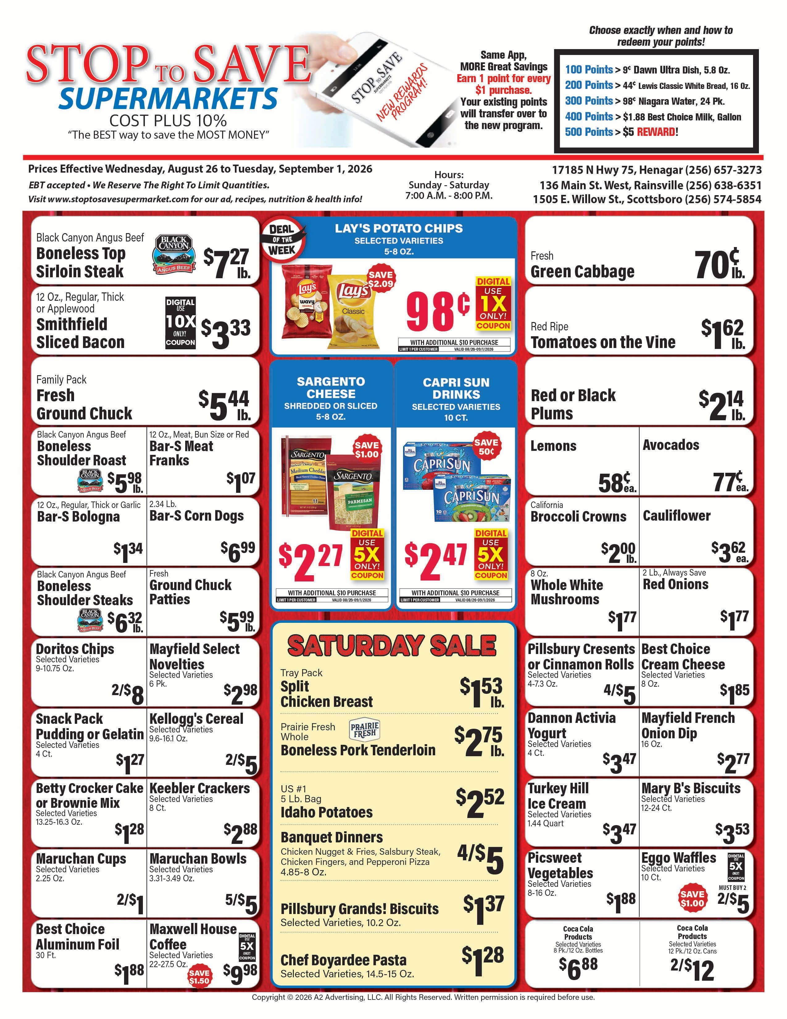 Stop To Save Weekly Ad August 26 - September 1, 2026
