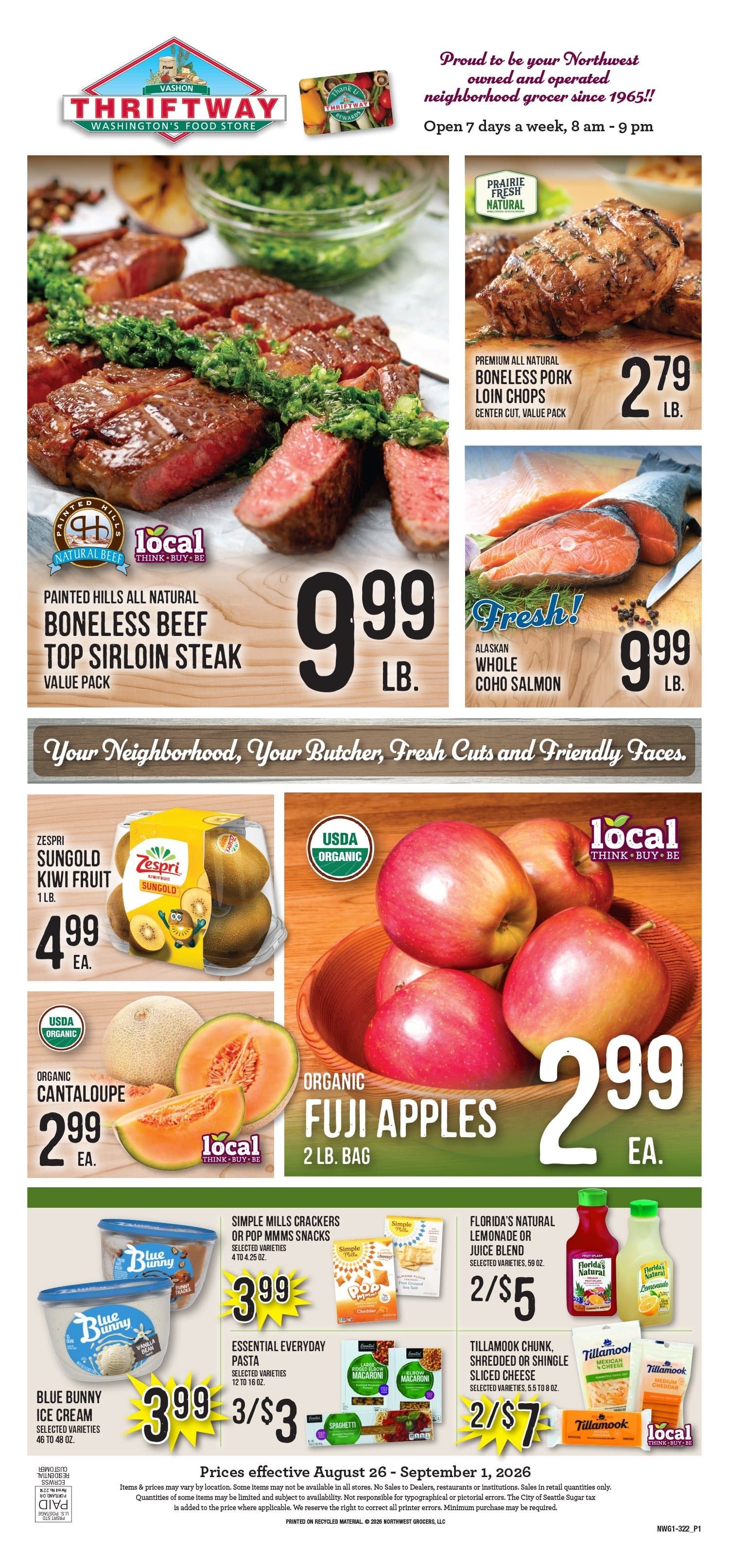 Vashon Thriftway Weekly Ad August 26 - September 1, 2026