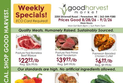Good Harvest Market Weekly Ad August 28 - September 3, 2026