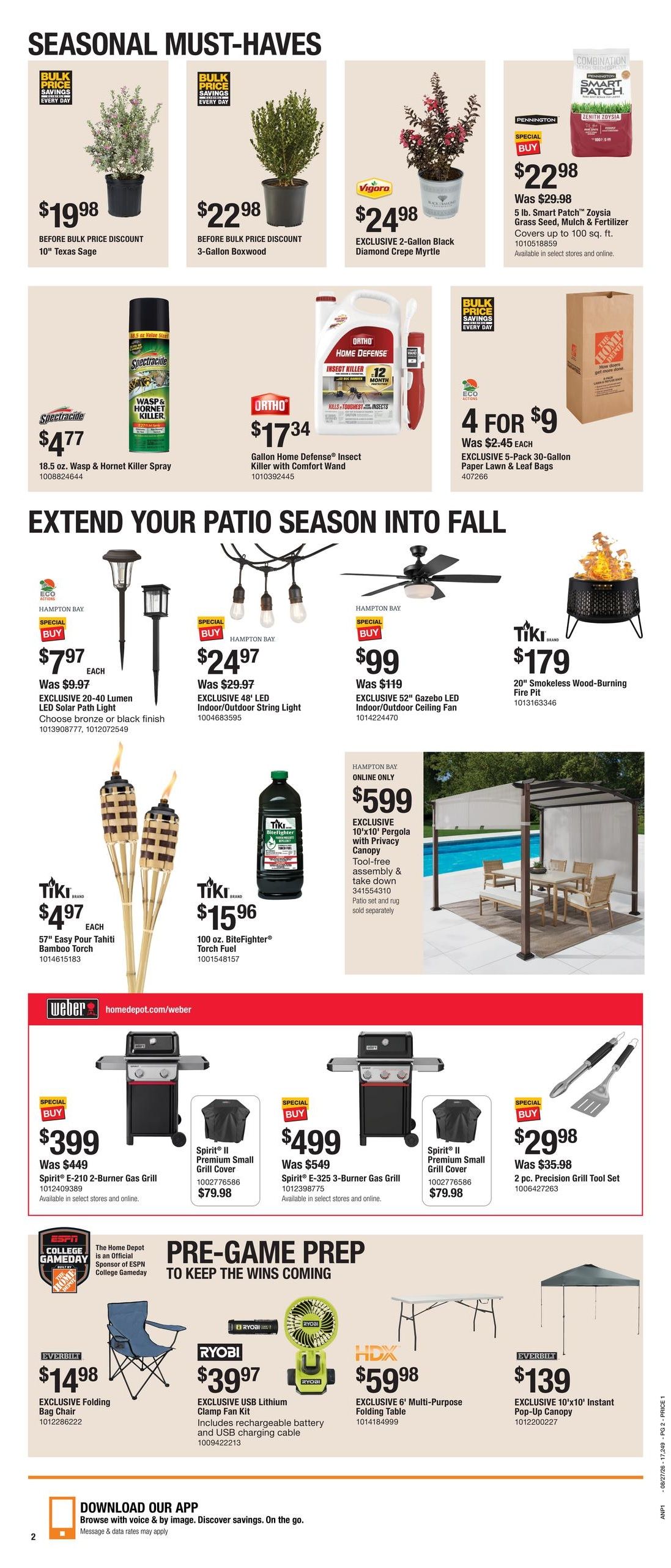 Home Depot (Ashdown Area, AR) Labor Day Savings Weekly Ad August 27 - September 9, 2026