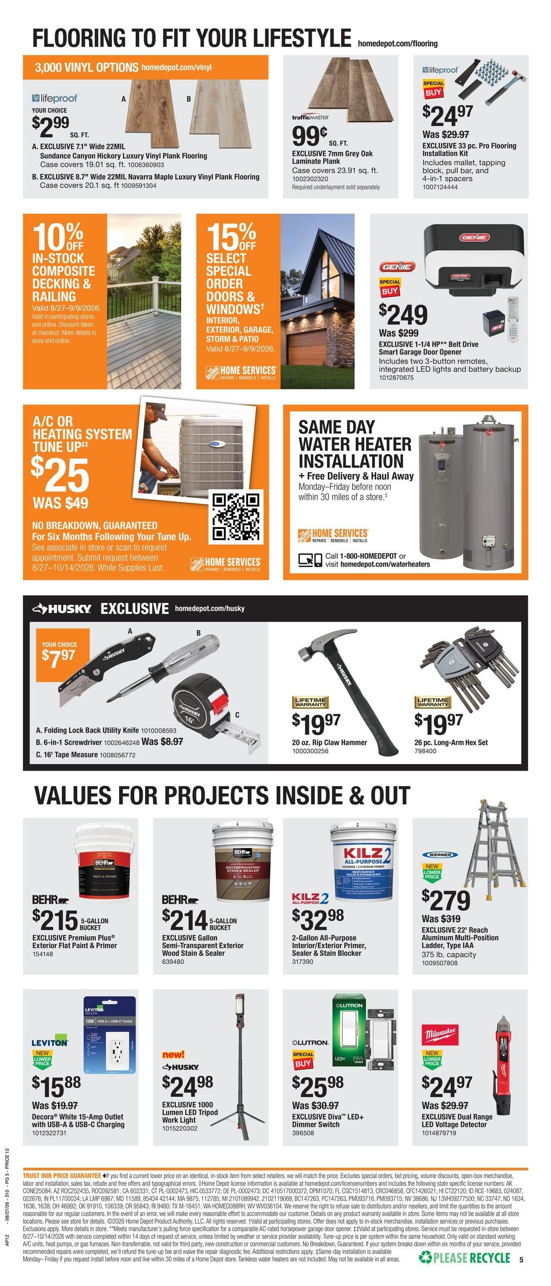 Home Depot (KY, OH, WV) Labor Day Savings Weekly Ad August 27 - September 9, 2026