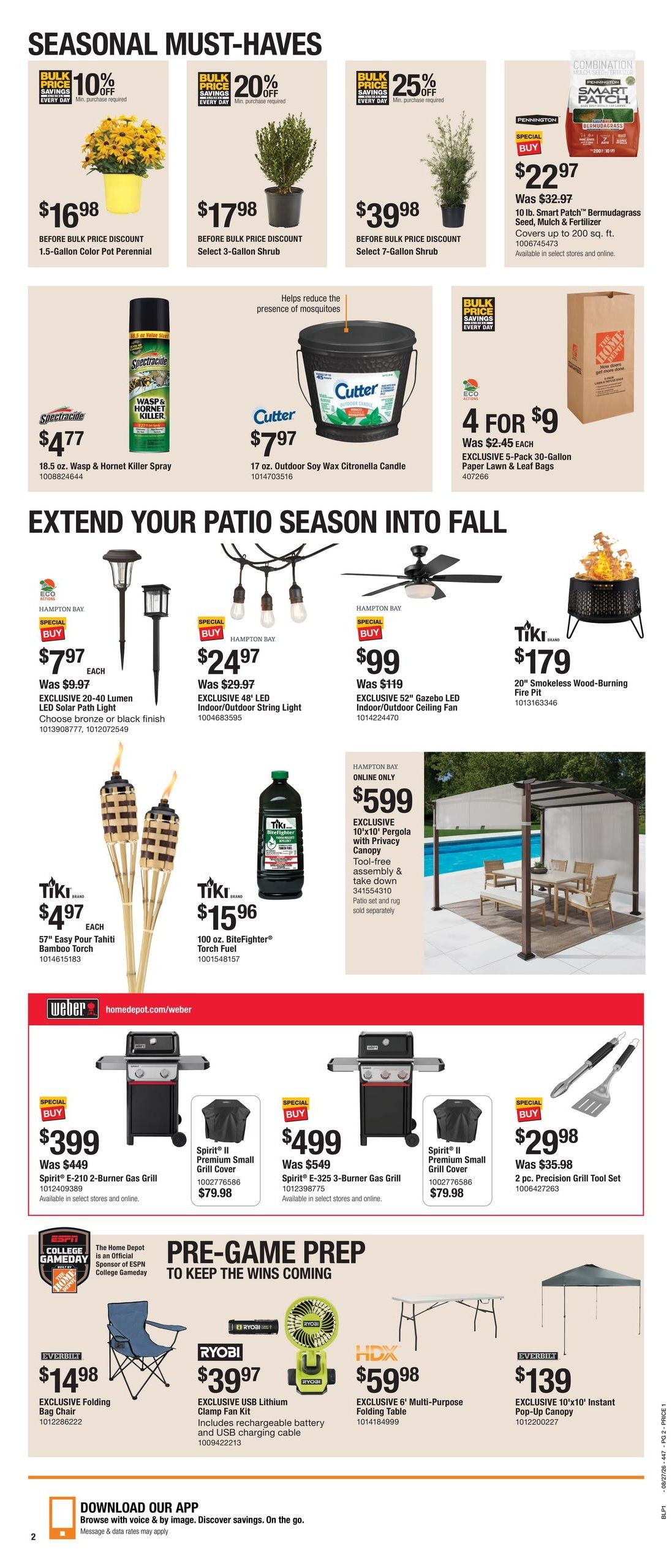 Home Depot (GA) Labor Day Savings Weekly Ad August 27 - September 9, 2026