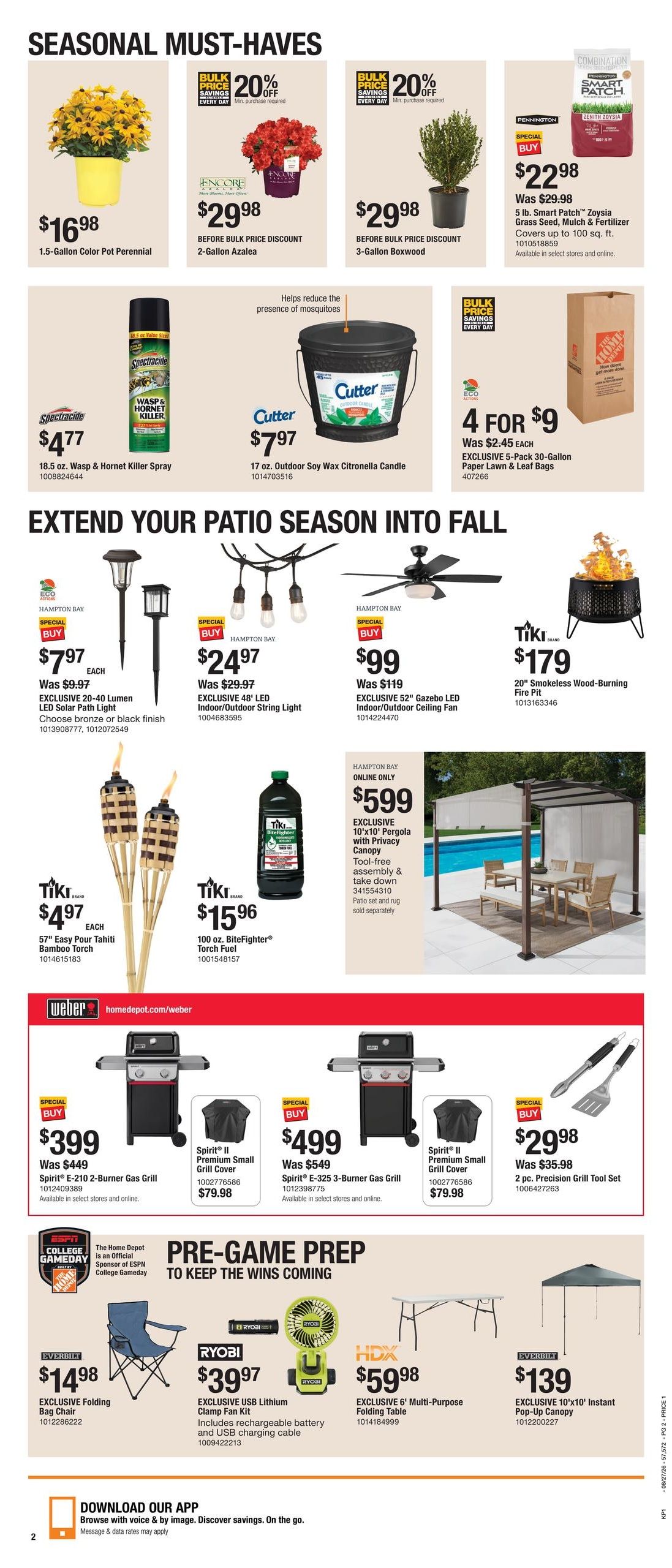 Home Depot (GA, NC, SC) Labor Day Savings Weekly Ad August 27 - September 9, 2026