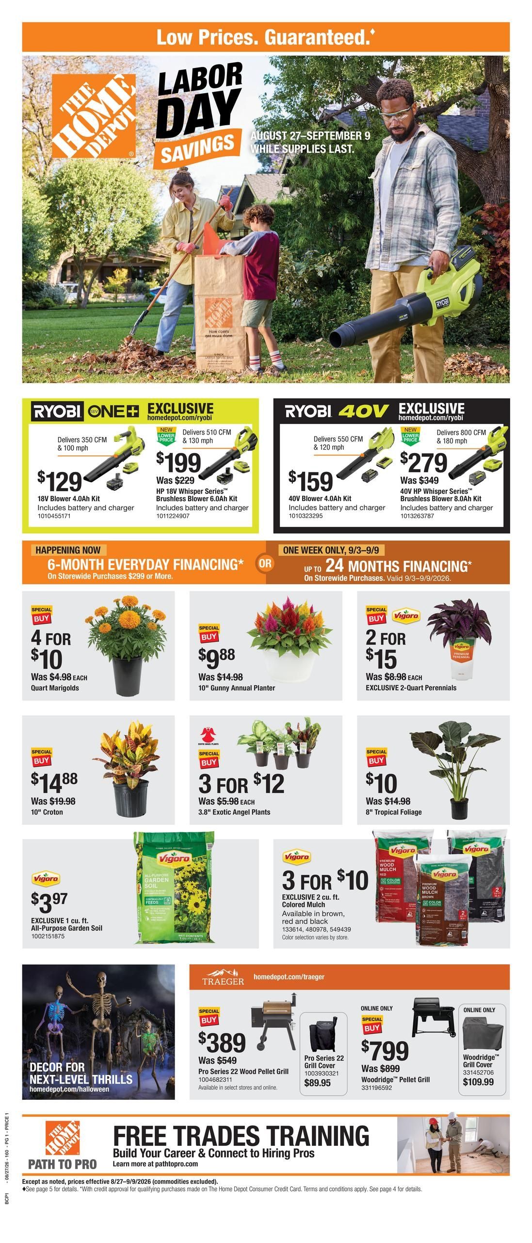 Home Depot (Grand Rapids Area, MI) Labor Day Savings Weekly Ad August 27 - September 9, 2026