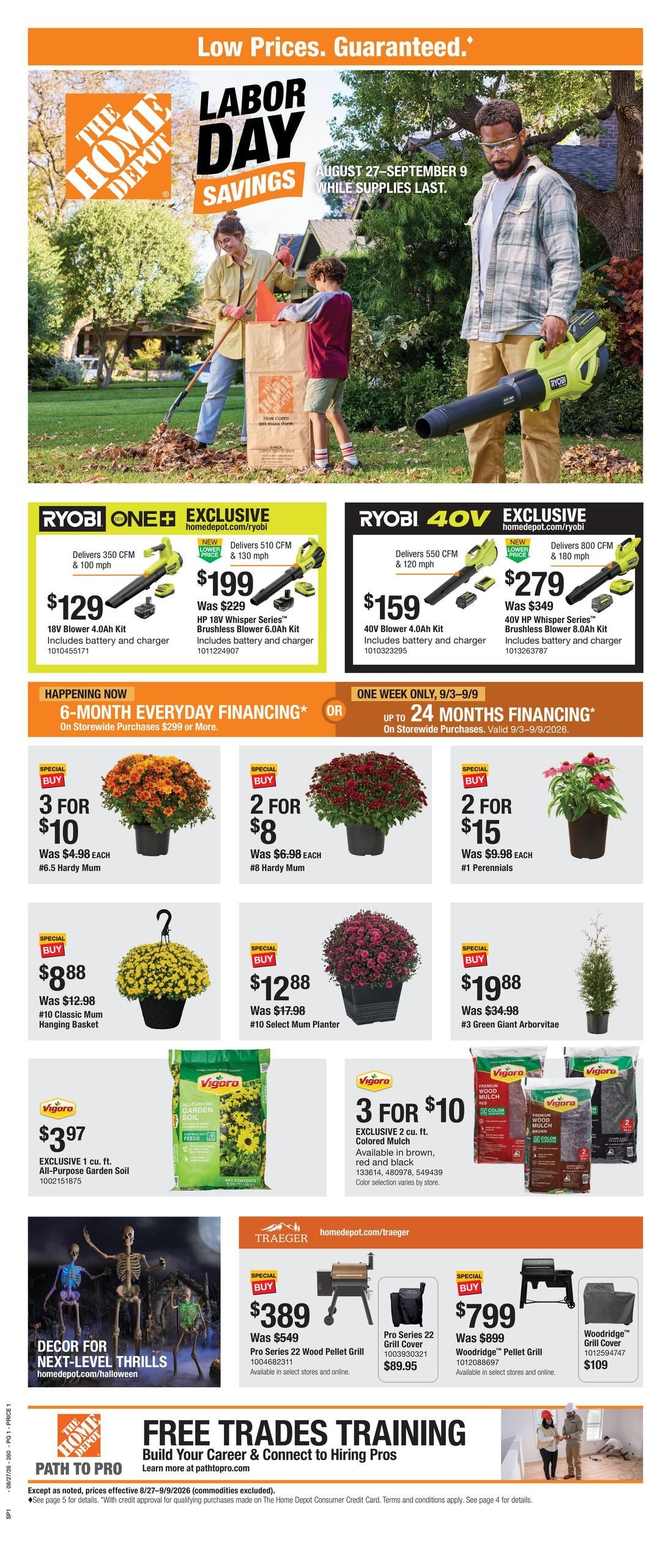 Home Depot (ME, NH, VT) Labor Day Savings Weekly Ad August 27 - September 9, 2026
