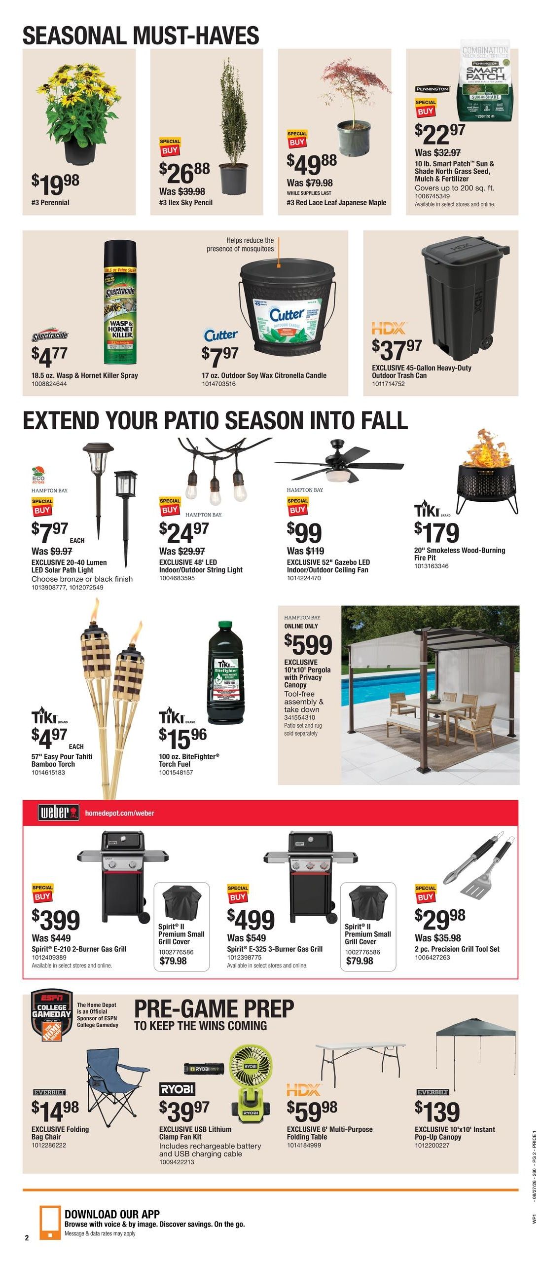 Home Depot (ME, NH, VT) Labor Day Savings Weekly Ad August 27 - September 9, 2026