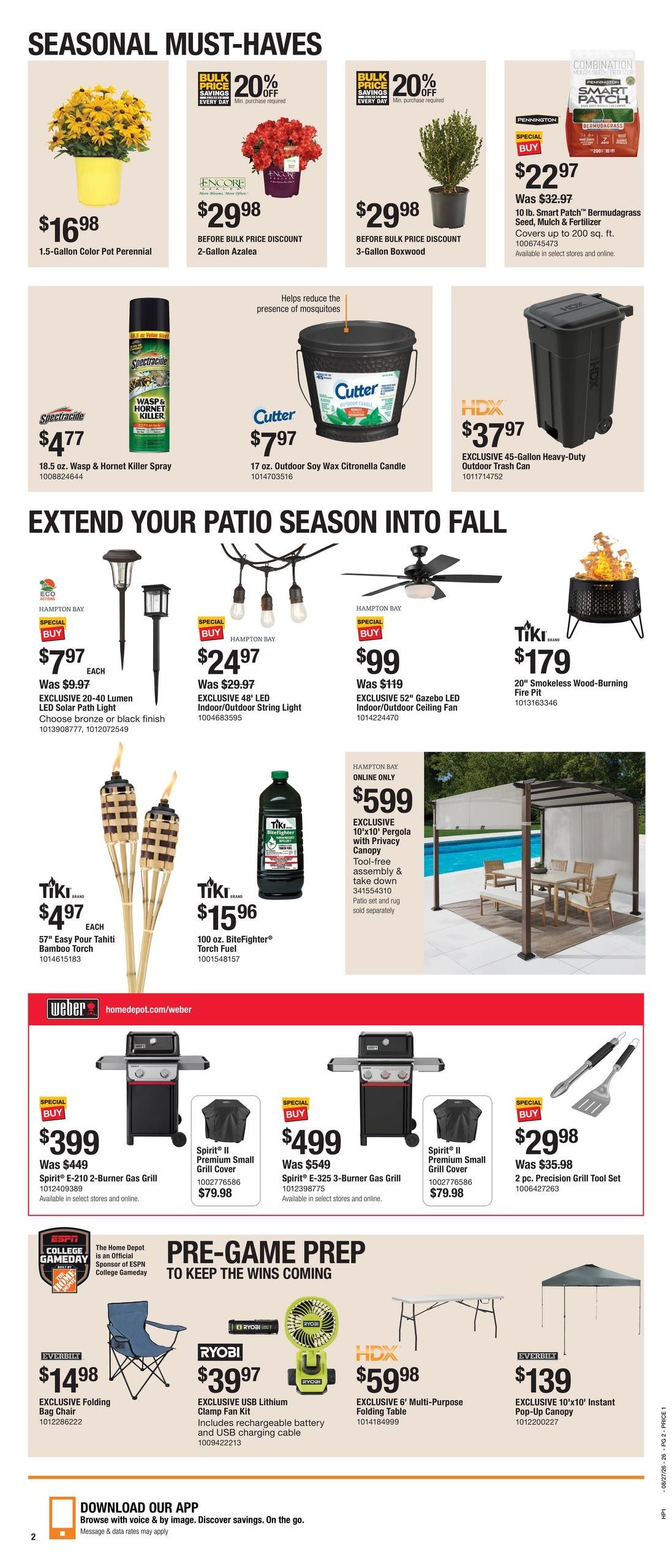 Home Depot (SC) Labor Day Savings Weekly Ad August 27 - September 9, 2026
