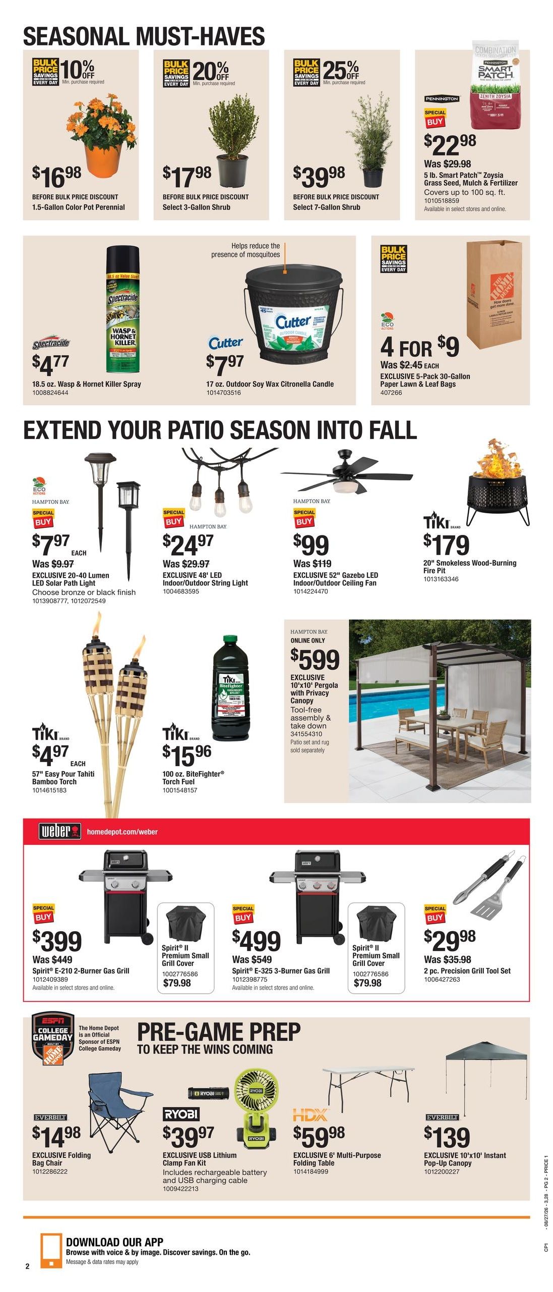 Home Depot (Gainesville-Old Town Area, FL) Labor Day Savings Weekly Ad August 27 - September 9, 2026