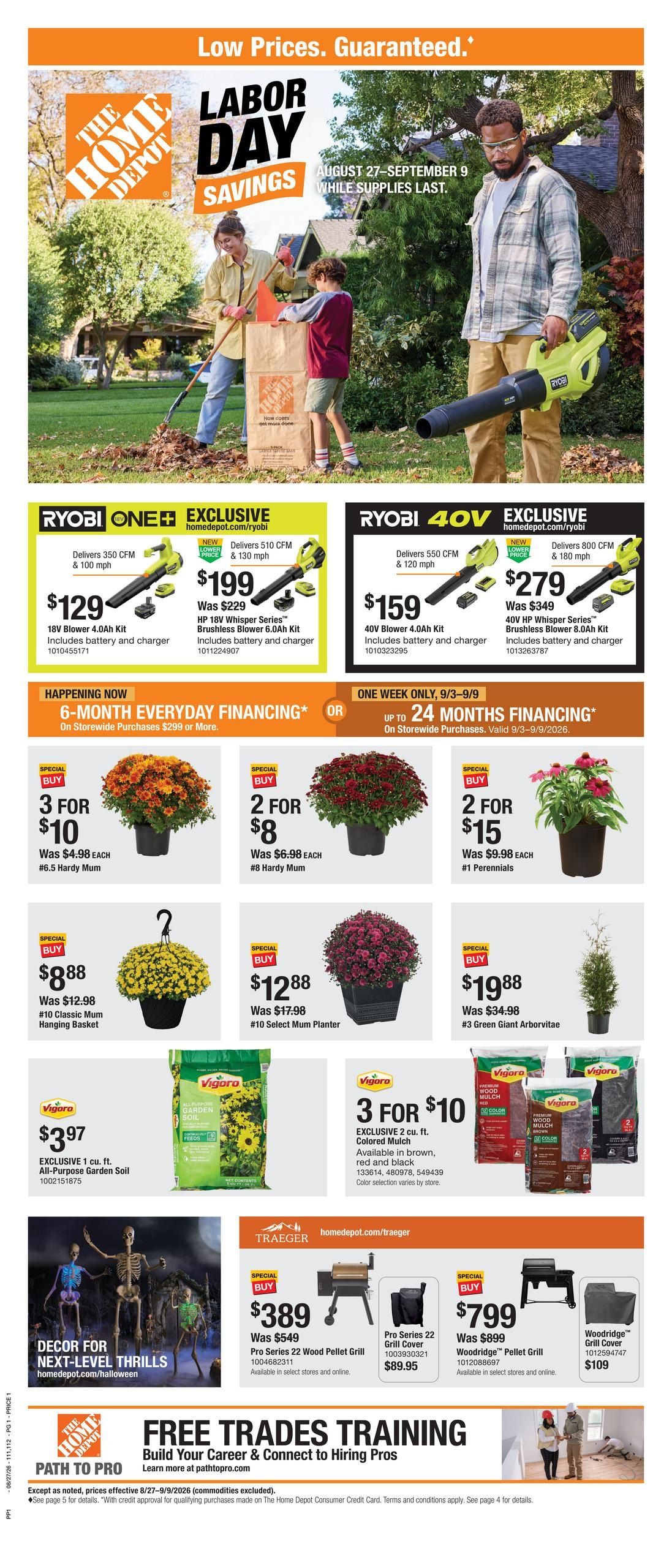 Home Depot (Augusta Area, ME) Labor Day Savings Weekly Ad August 27 - September 9, 2026