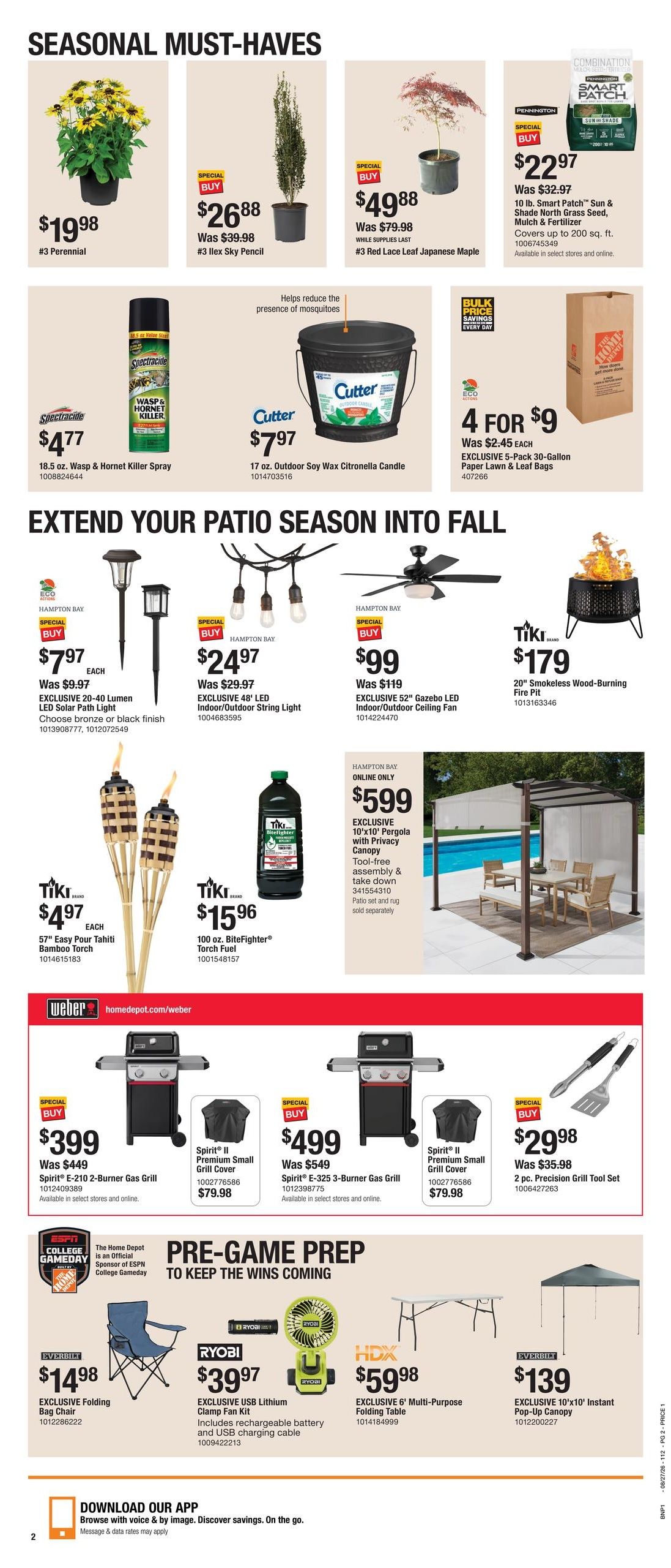 Home Depot (Augusta Area, ME) Labor Day Savings Weekly Ad August 27 - September 9, 2026