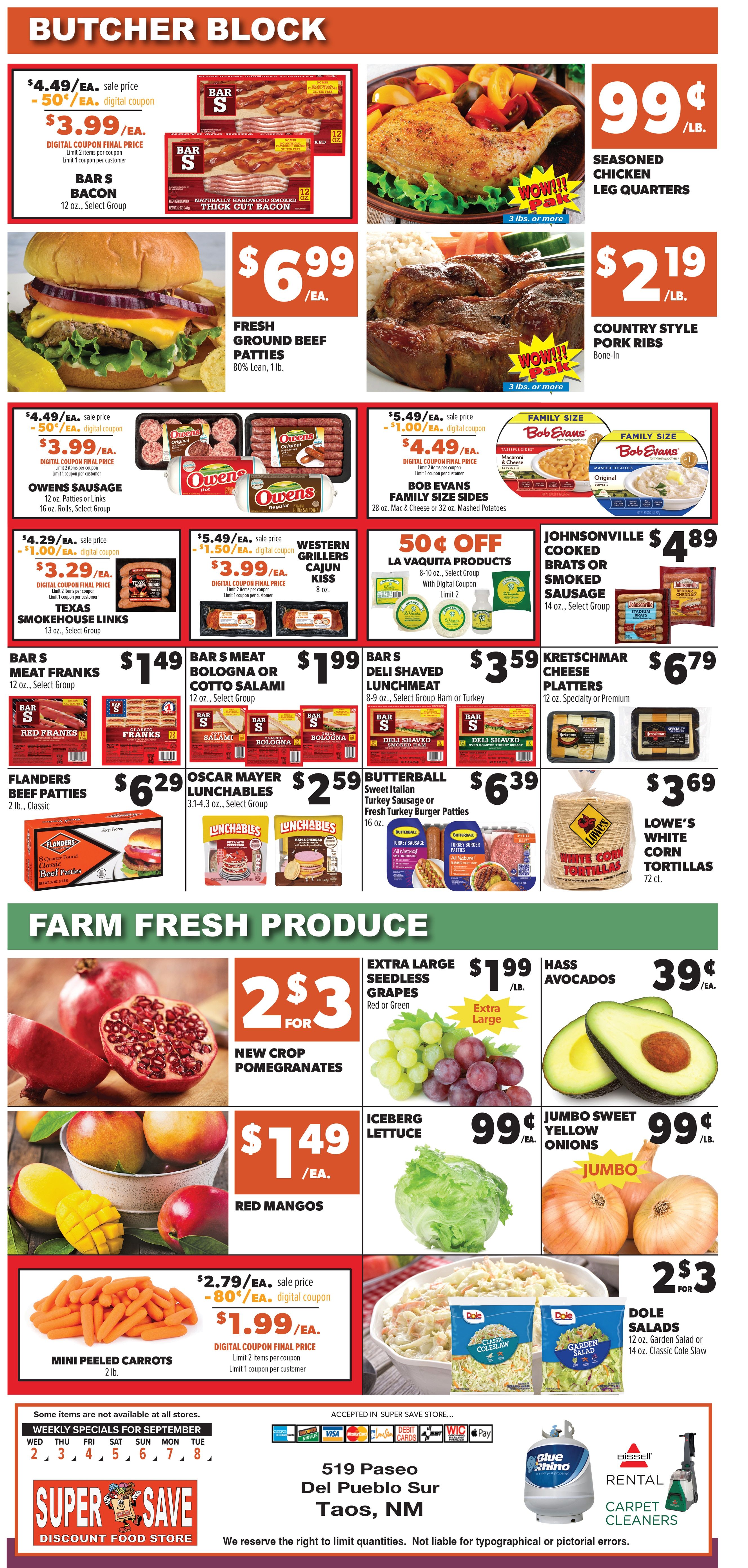Super Save Weekly Ad September 2 - 8, 2026