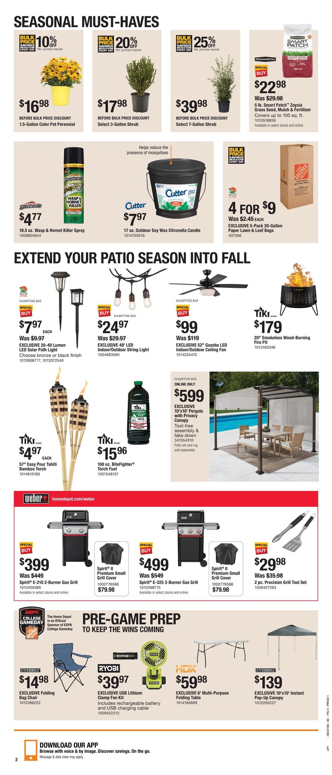 Home Depot (Midway–Woodville Area, FL) Labor Day Savings Weekly Ad August 27 - September 9, 2026