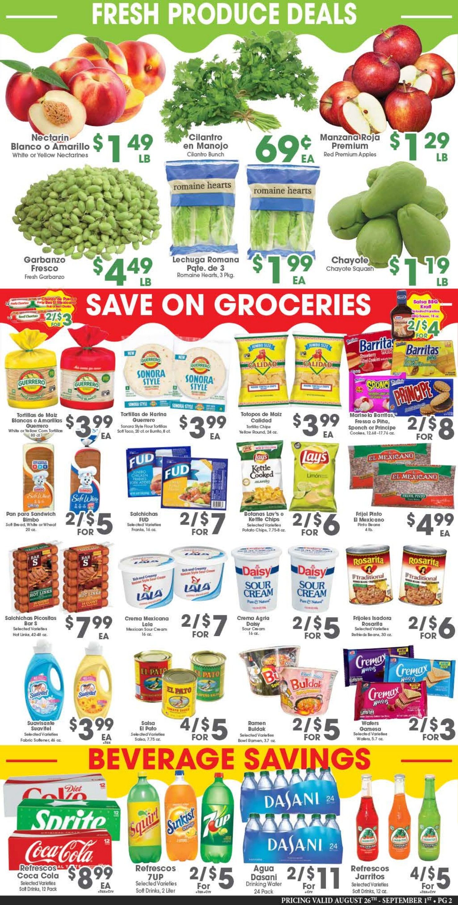 Arteaga's Food Center Weekly Ad August 26 - September 1, 2026
