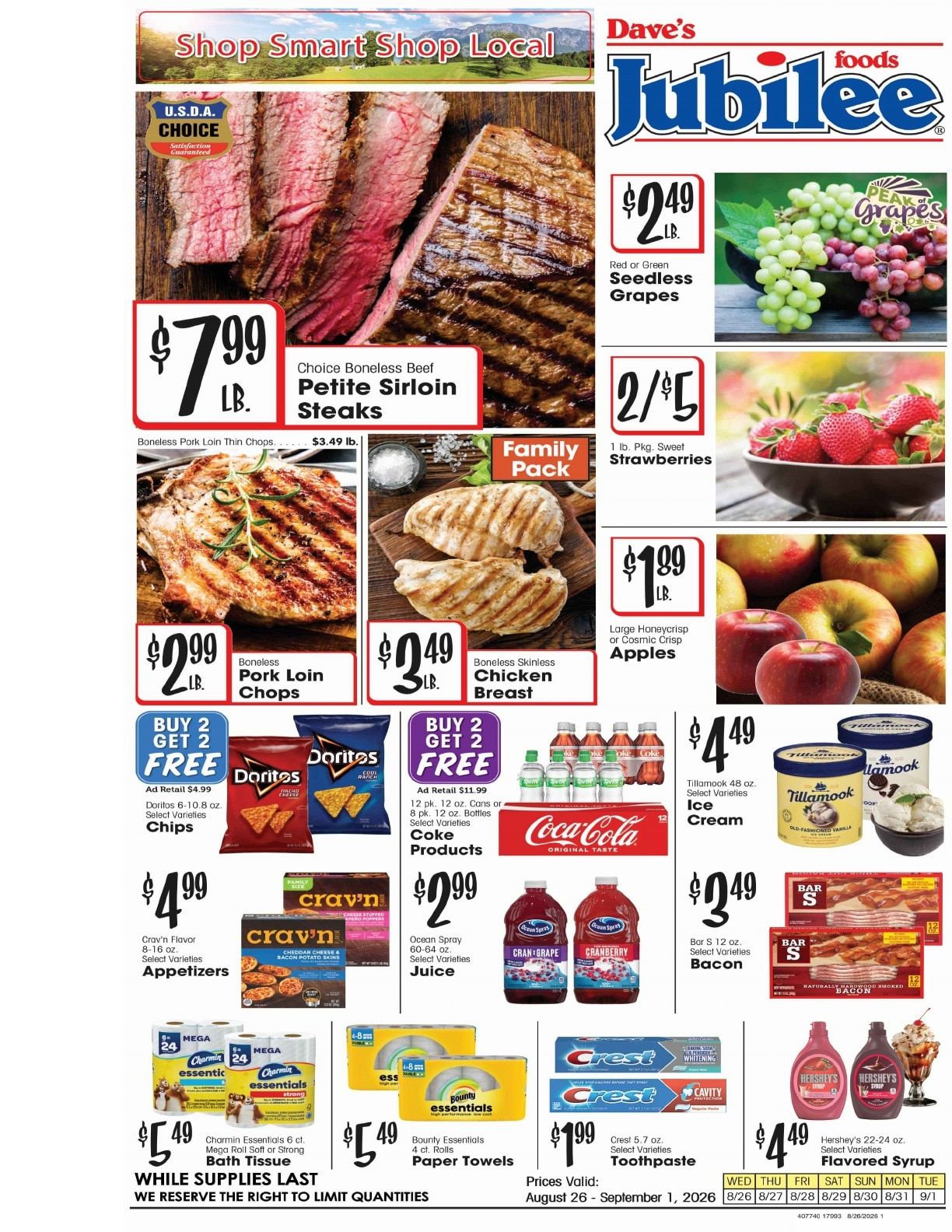 Dave's Jubilee Weekly Ad August 26 - September 1, 2026